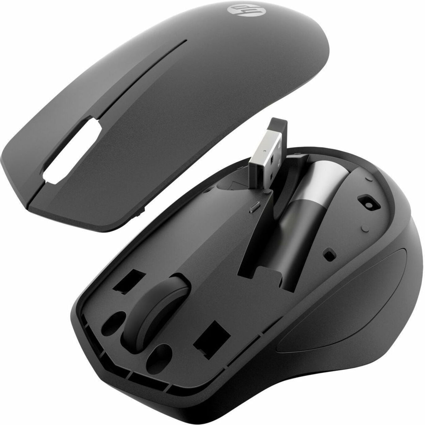 HP 285 Silent Wireless Mouse Ergonomic Optical Computer Accessory (Black, 1 Count) 7gz9l