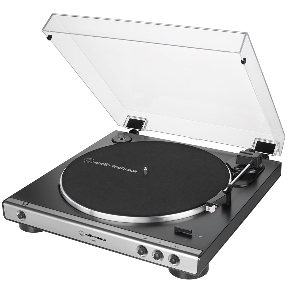 Audio-Technica AT-LP60X-GM Fully Automatic Belt-Drive Turntable (Gunmetal Black, 14.15 in x 3.84 in x 14.76 in) 8rqbs