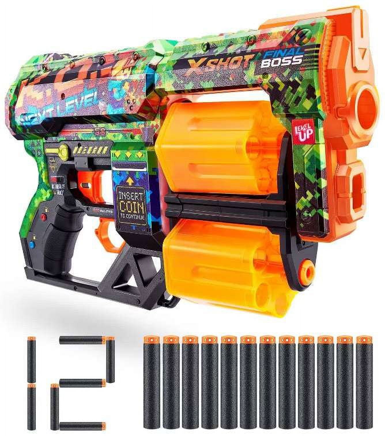 ZURU X-Shot Dread K.O. Blaster Dual-Barrel Foam Dart Toy (12-Dart Capacity) tv6k0