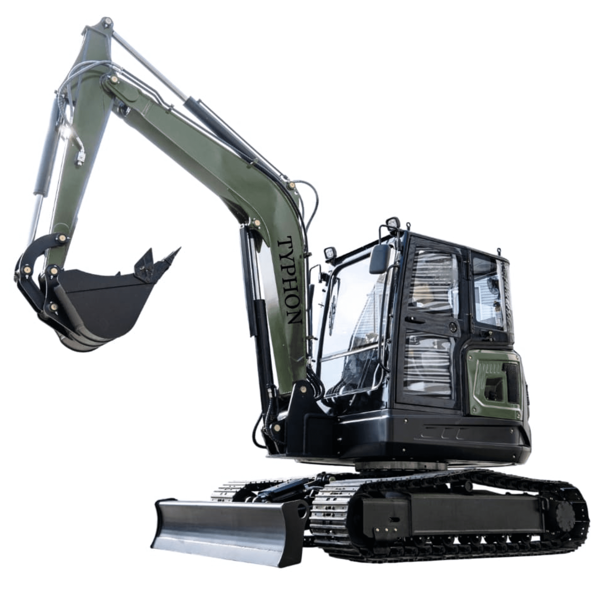TYPHON TERROR LXV 6.6-Ton Excavator with Kubota V2607 Diesel Engine (56.9 HP, Enclosed Cab) gx0hq