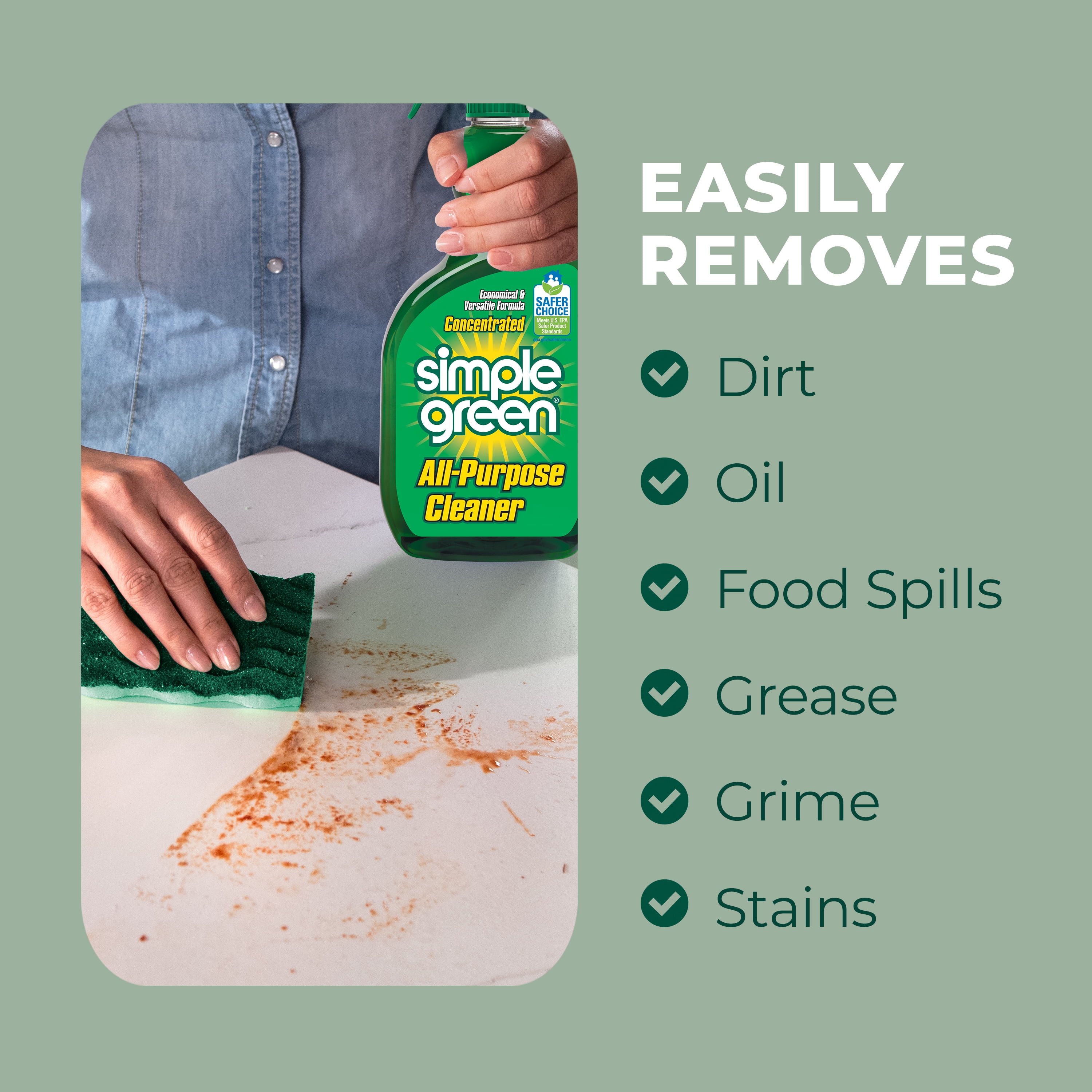 Simple Green All-Purpose Cleaner Concentrate, Heavy-Duty Degreaser and Stain Remover (Original, 3 Pack, 32 fl oz) otipt