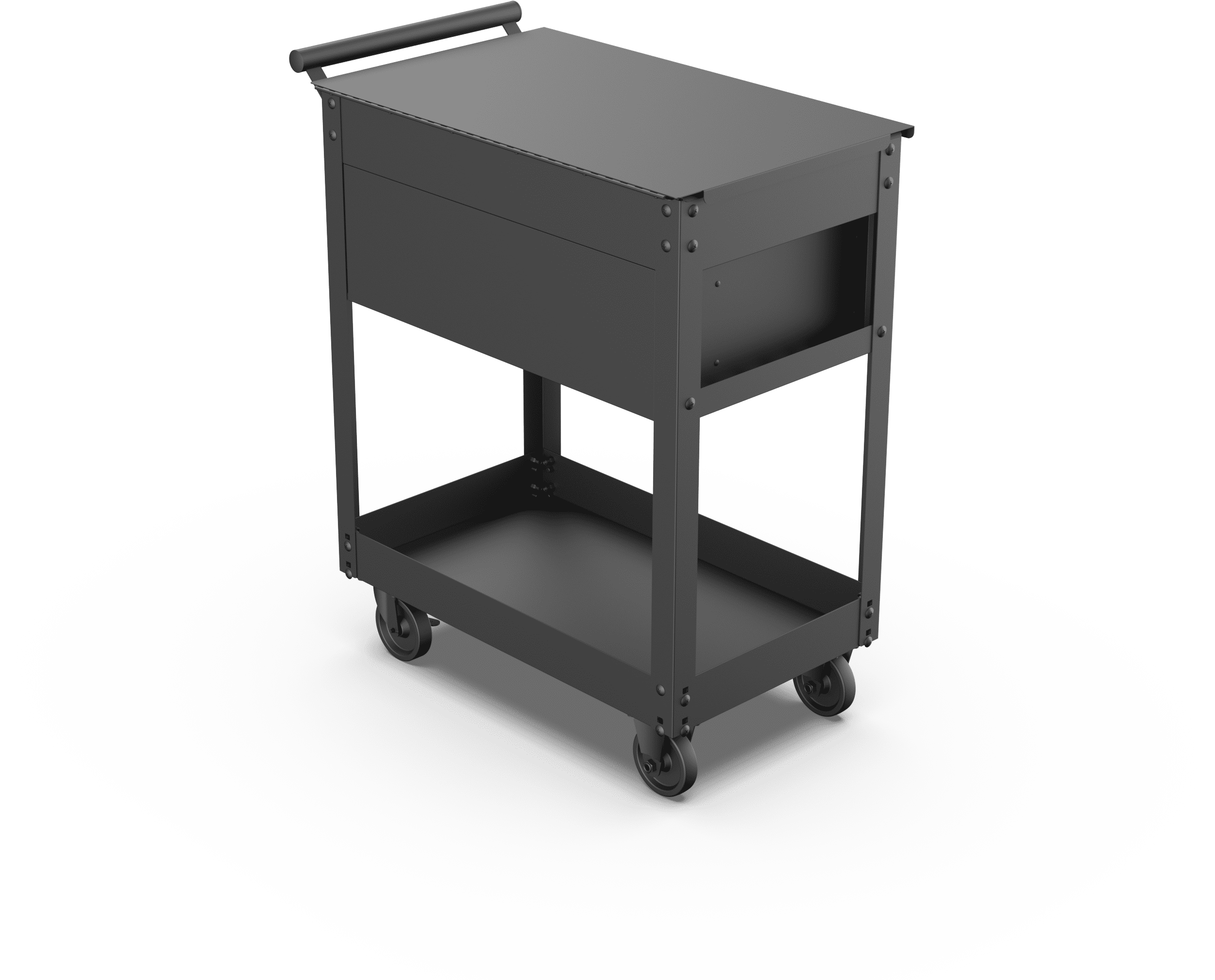 Hyper Tough 28-inch Steel Mechanics Tool Cart (Black, 500 lb Capacity) lttwl