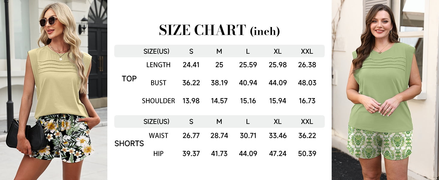 WIHOLL Two Piece Lounge Set for Women Pleated Sleeveless Top and Skort (Black, Medium) 08a4j