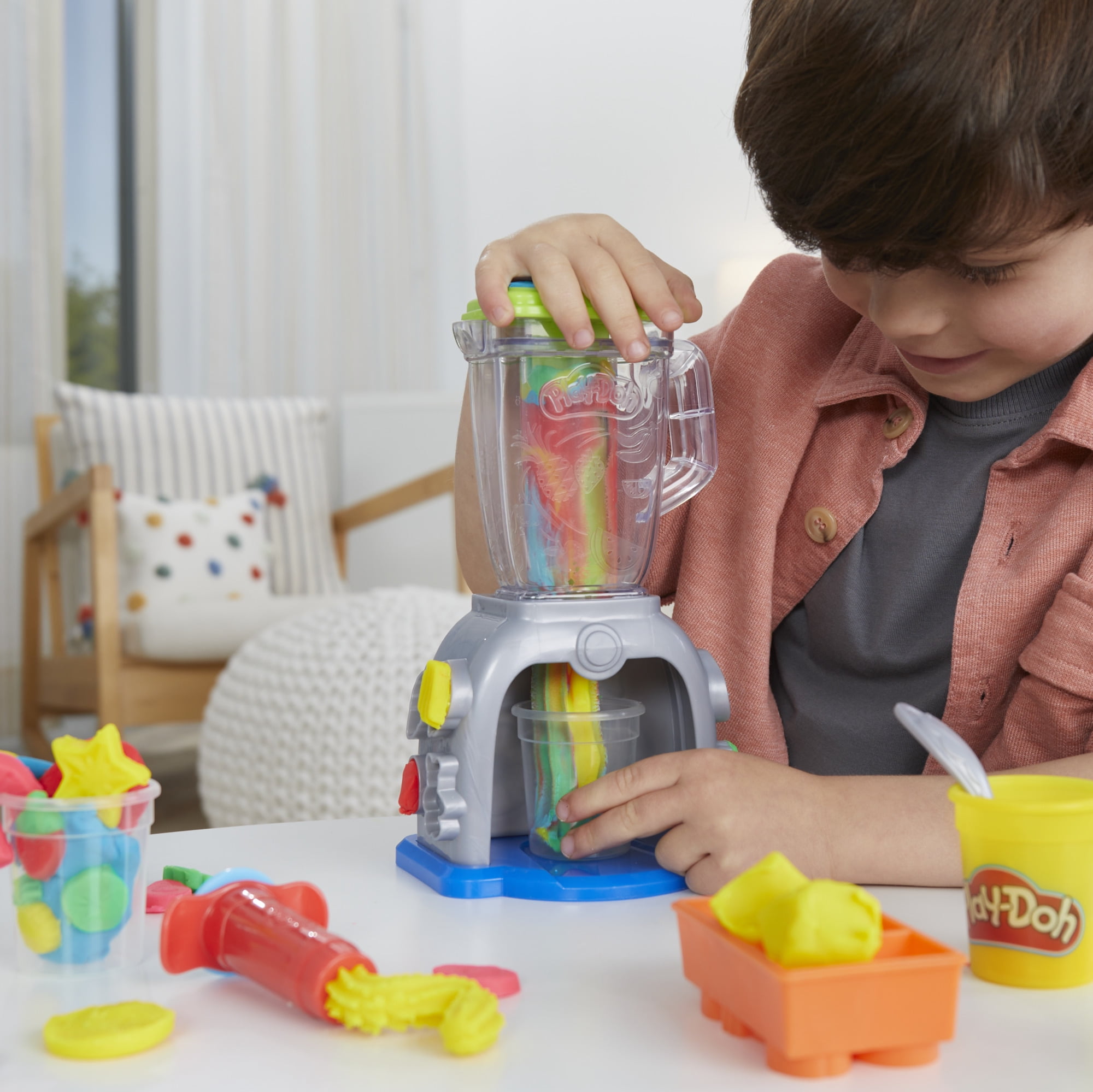Play-Doh Swirlin' Smoothies Toy Blender Playset (Multi-Color, 7 oz) fbtkr
