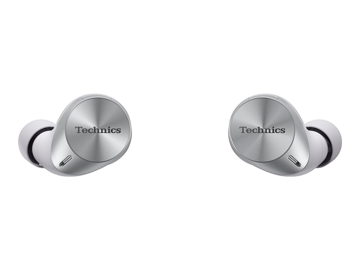 Technics HiFi True Wireless Noise Cancelling Earbuds with Multipoint Connectivity and Wireless Charging (Silver) 5qnx1