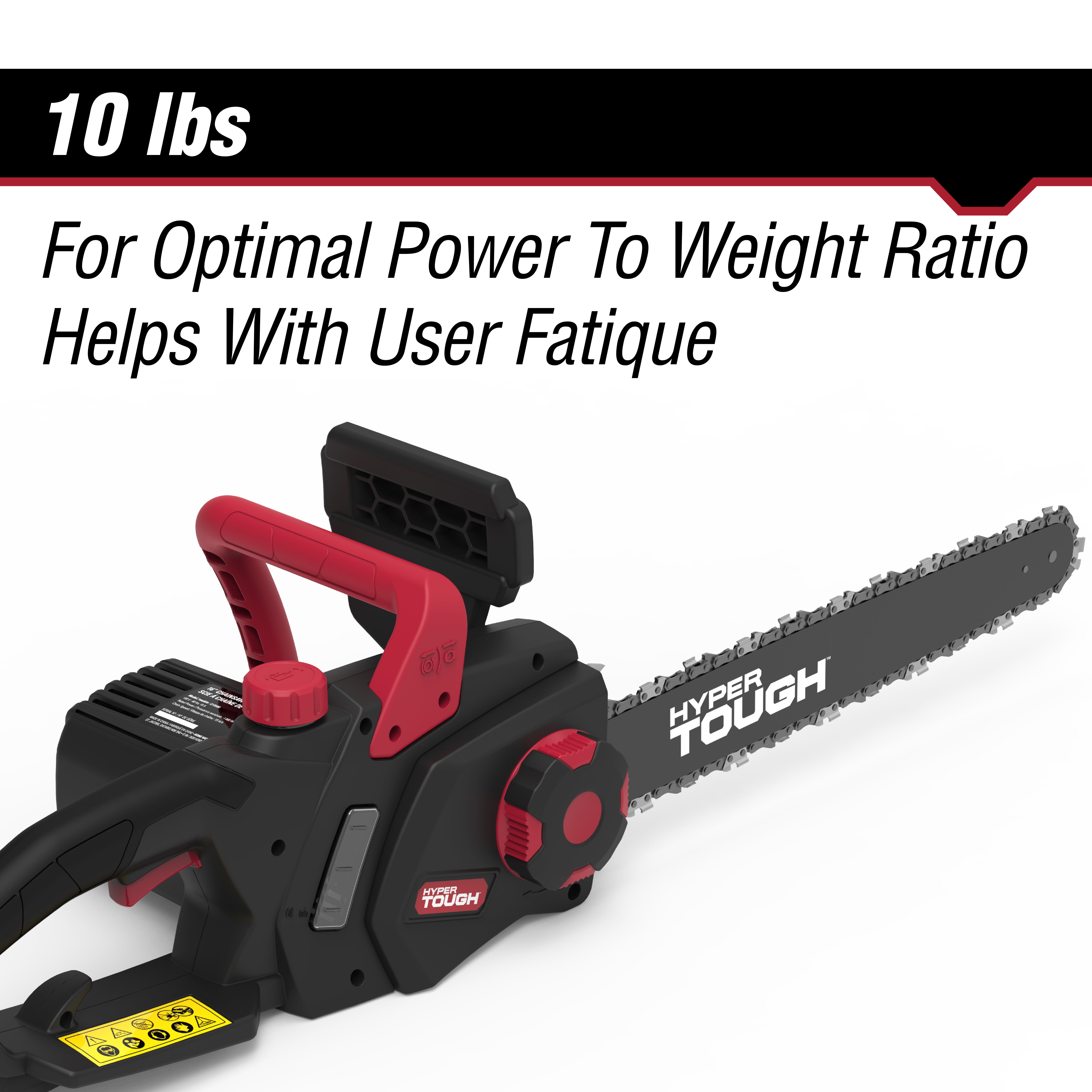Hyper Tough 16-Inch Electric Chainsaw, 15-Amp Corded Motor, Automatic Oiler, Tool-less Tensioning (16 in) l0mrn