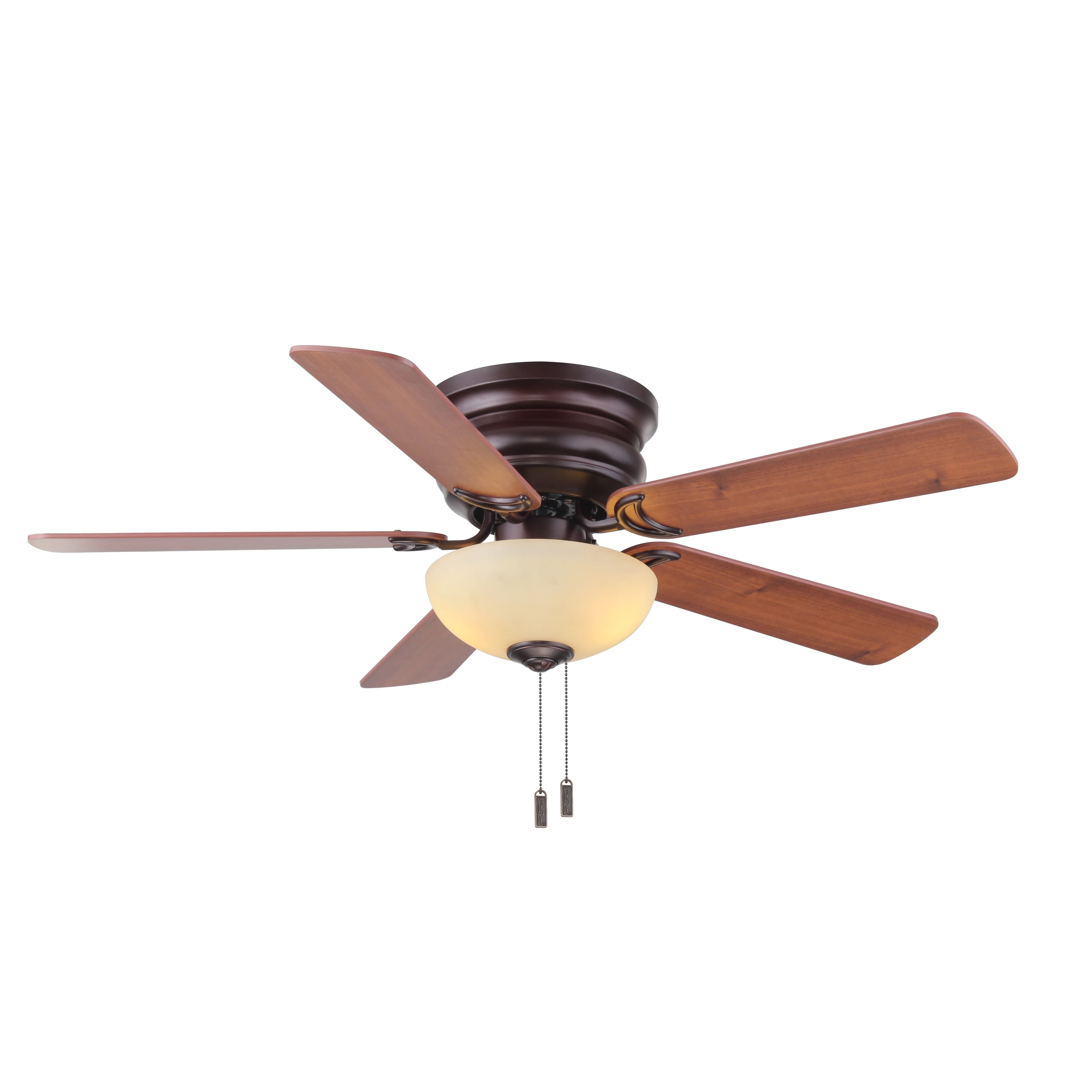 Wind River Frisco Ceiling Fan, Flush Mount Indoor Fan with Reversible Blades (Nickel, 44 in) ccl47