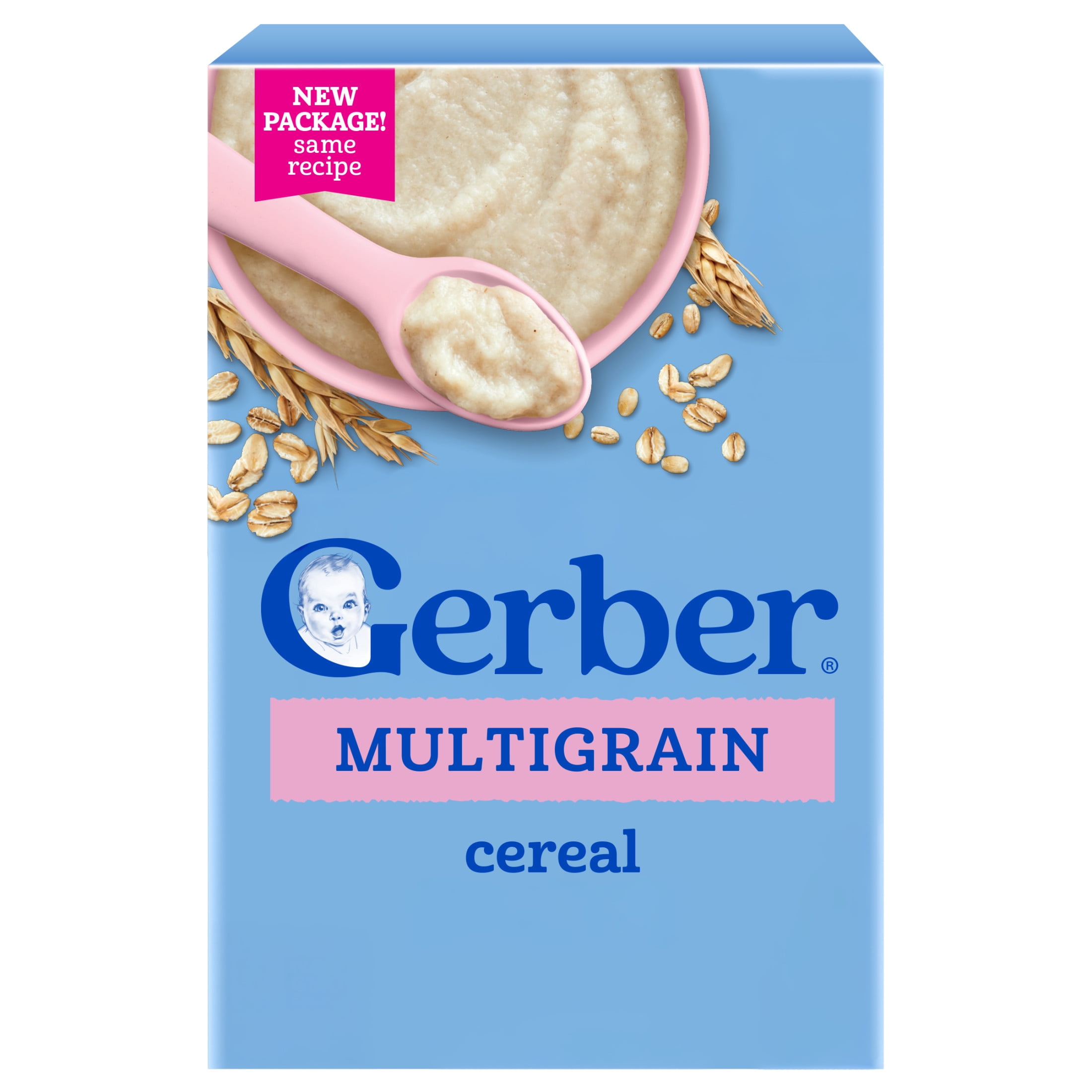 Gerber Multigrain Baby Cereal, Iron-Fortified Infant Breakfast, Stage 2 (8 oz) x1v23