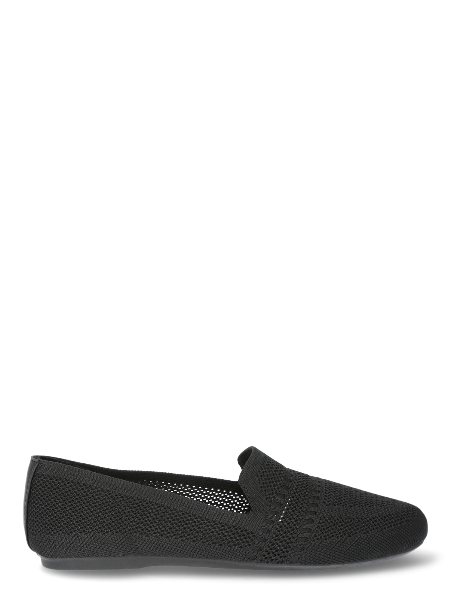 Time and Tru Women's Knit Loafers Slip-On Comfort Casual Shoes (Black, 8 US) xl2fd