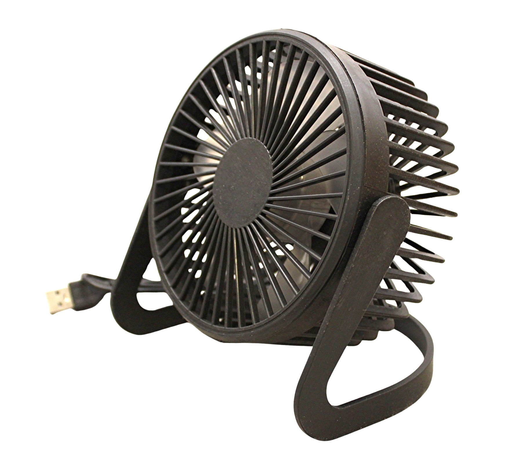 Dependable Industries 6-Inch USB Desk Fan, Portable Quiet Cooling Fan with Adjustable Angle (Black, 6 in) xa2v5