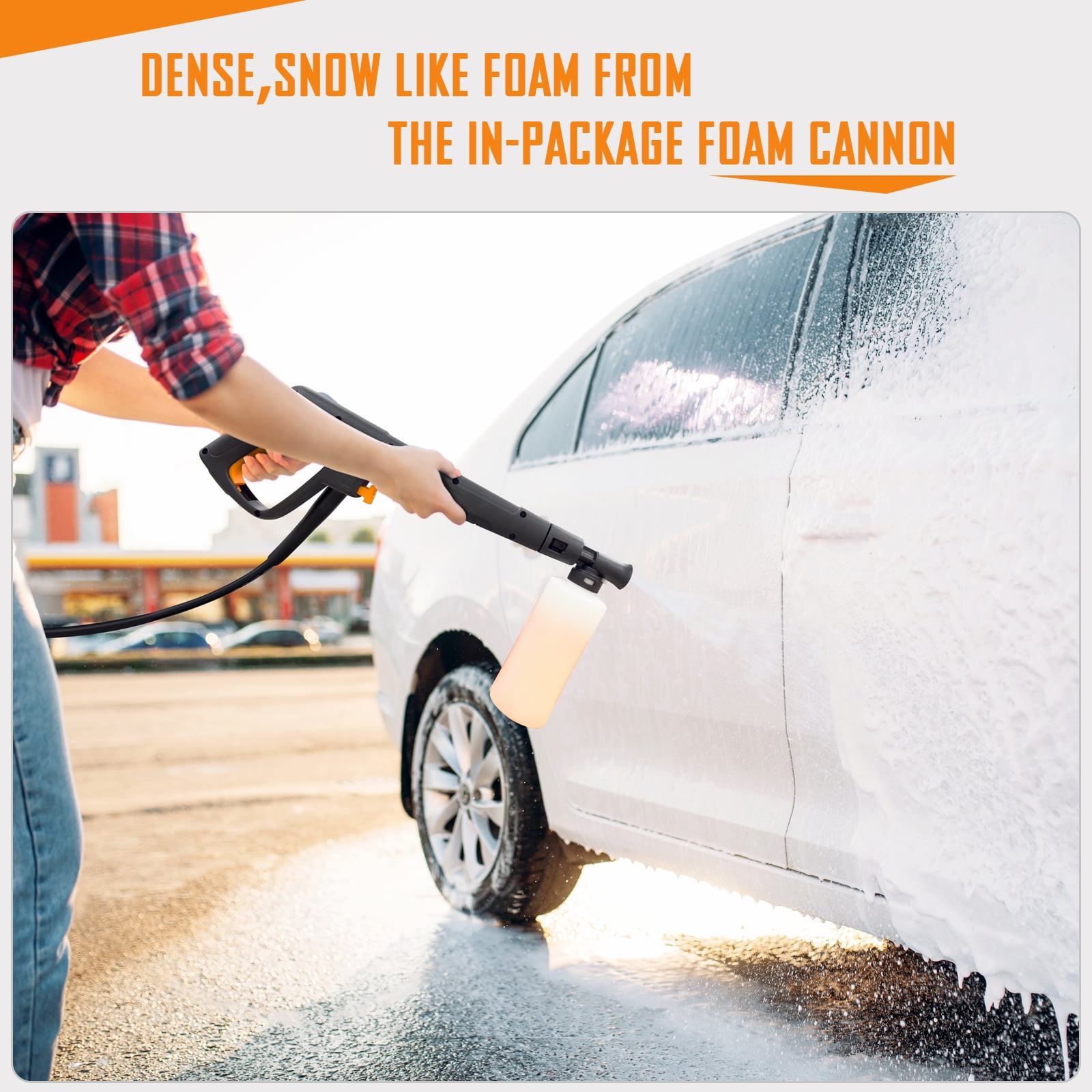 HONDMIN Electric Pressure Washer 4200 PSI 2.5 GPM (25 ft Hose, 16.9 fl oz Foam Cannon) t46hn