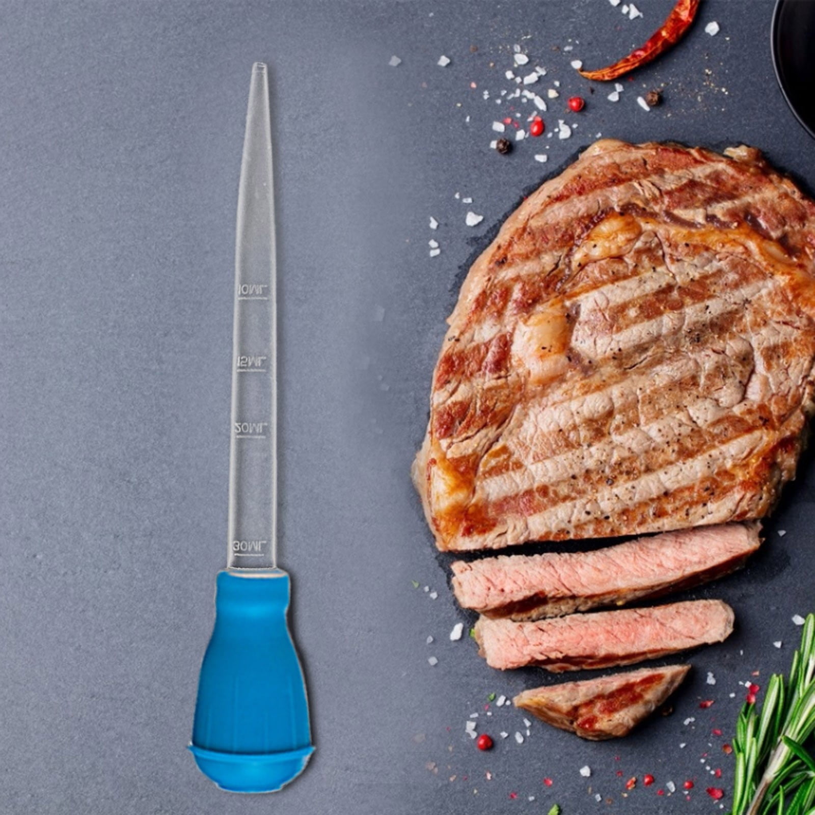Shpwfbe BBQ Grill Mat and Heat Resistant Fire Mat (Blue, 30 in) 0532b