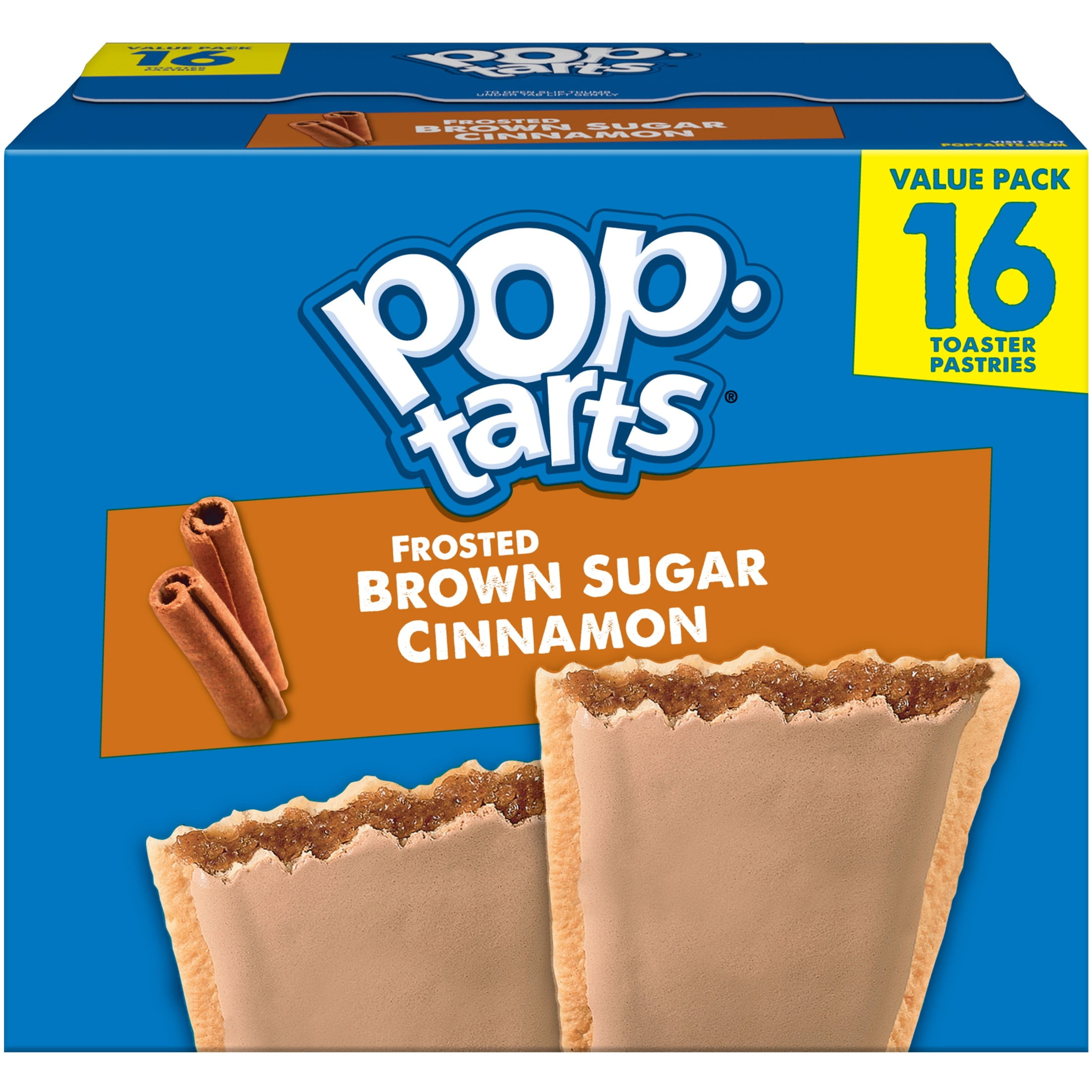Pop-Tarts Frosted Brown Sugar Cinnamon Toaster Pastries, Ready-to-Eat Breakfast Snack (27 oz, 16 Count) auata