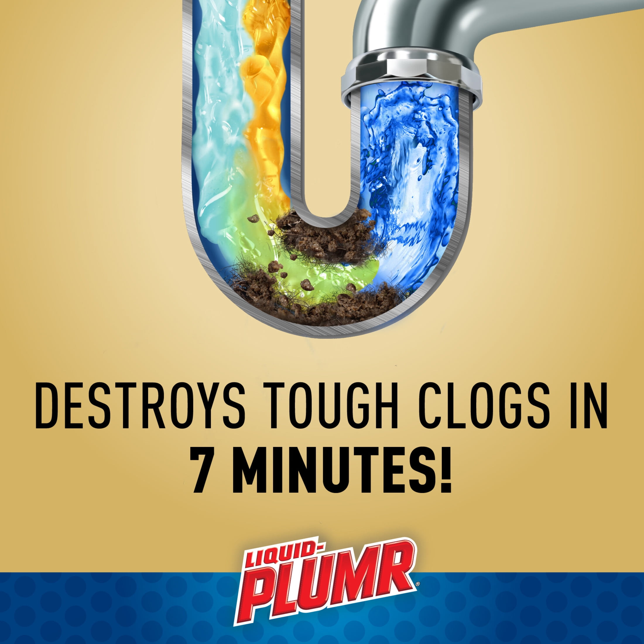 Liquid-Plumr Urgent Clear Drain Clog Remover Gel (Clear, 17 fl oz) ymx8p