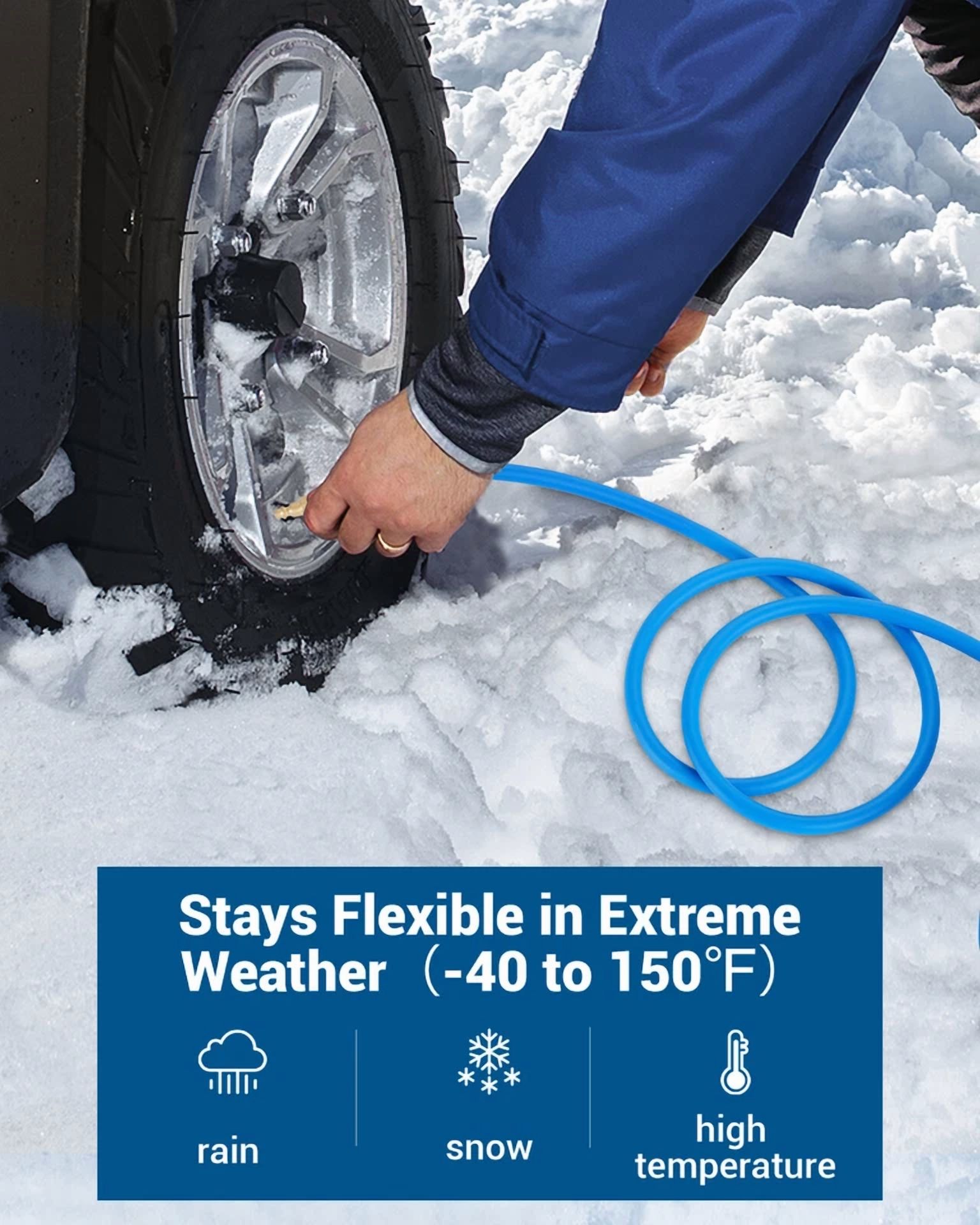 KLYNE Air Hose (1/4 in x 6 ft, 300 PSI, Hybrid, Kink-Resistant) f2wlc