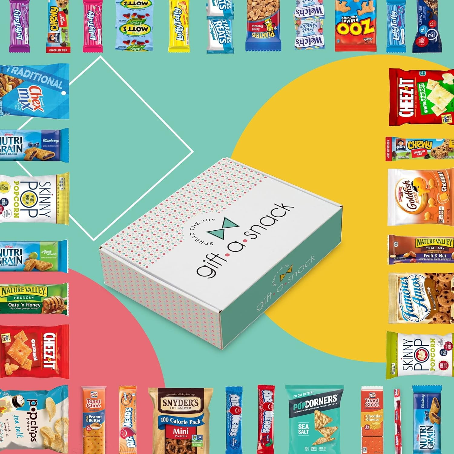 Gift A Snack Premium Snack Variety Pack Gift Box (Assorted Chips, Cookies, Candy, and Crackers, 42 Count) 4dqp2
