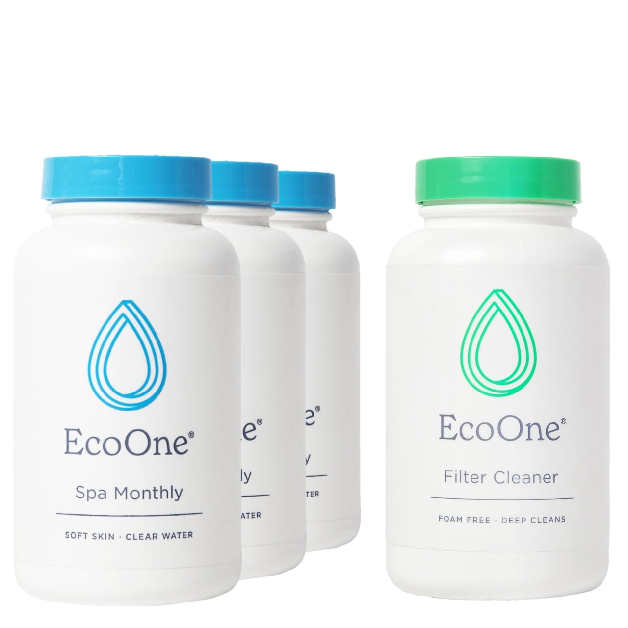 EcoOne Spa and Hot Tub Maintenance Basic Care Kit (3 Month Supply, 32 fl oz Total) rx7tl