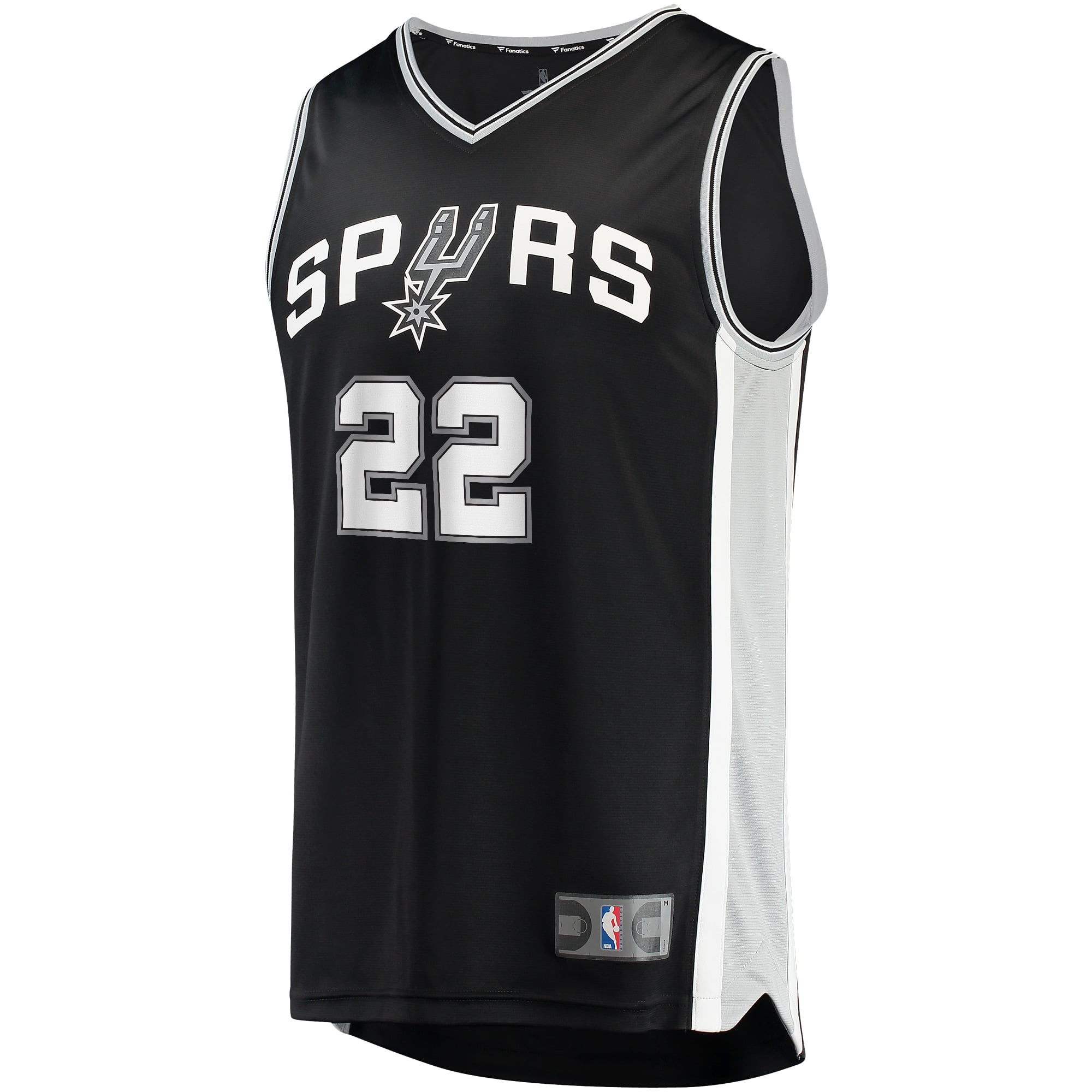 Fanatics San Antonio Spurs Malaki Branham Fast Break Replica Jersey - Icon Edition (Black, Men's) 978zi