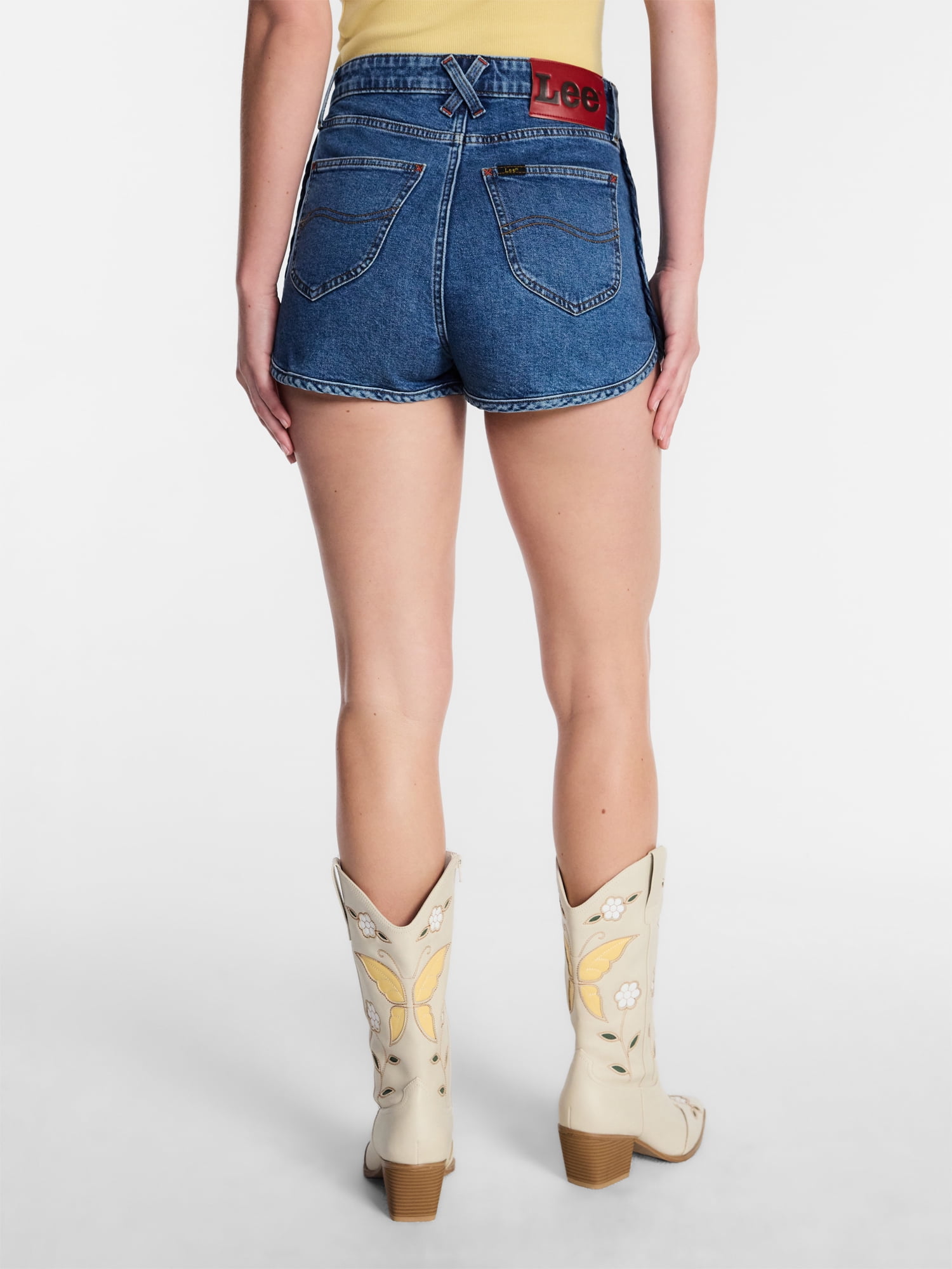 Kacey Lee Women's High Rise Shorts, Classic Denim Casual Fit (Medium Wash, Size 4) xplbd