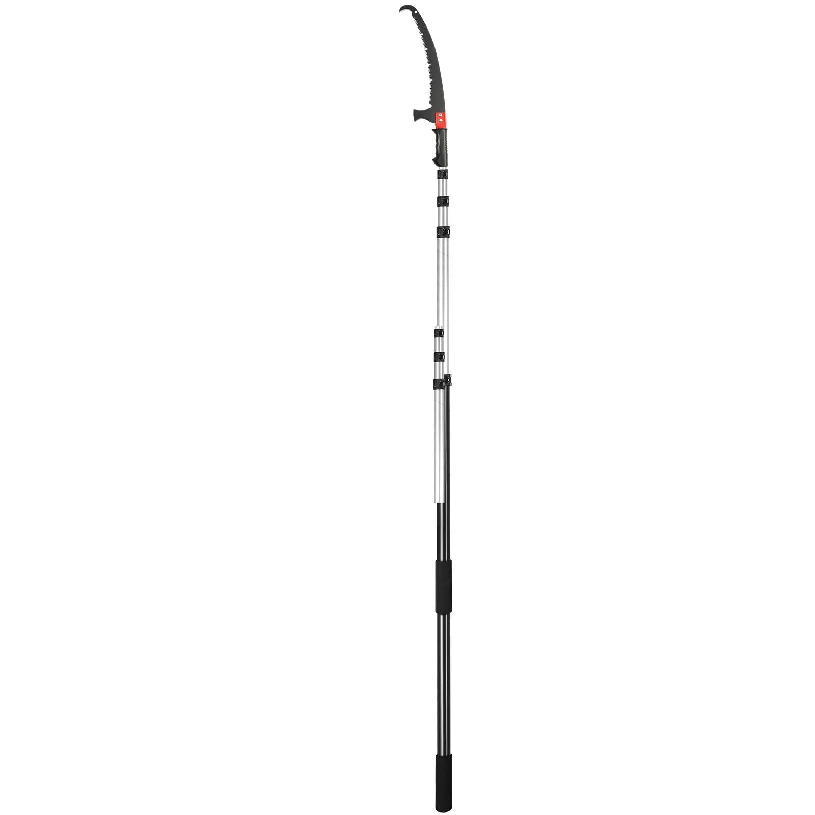Generic Manual Pole Saw Extendable Tree Pruner with Sharp Carbon Steel Blade and Lightweight Aluminum Handle (20 ft) gv63h