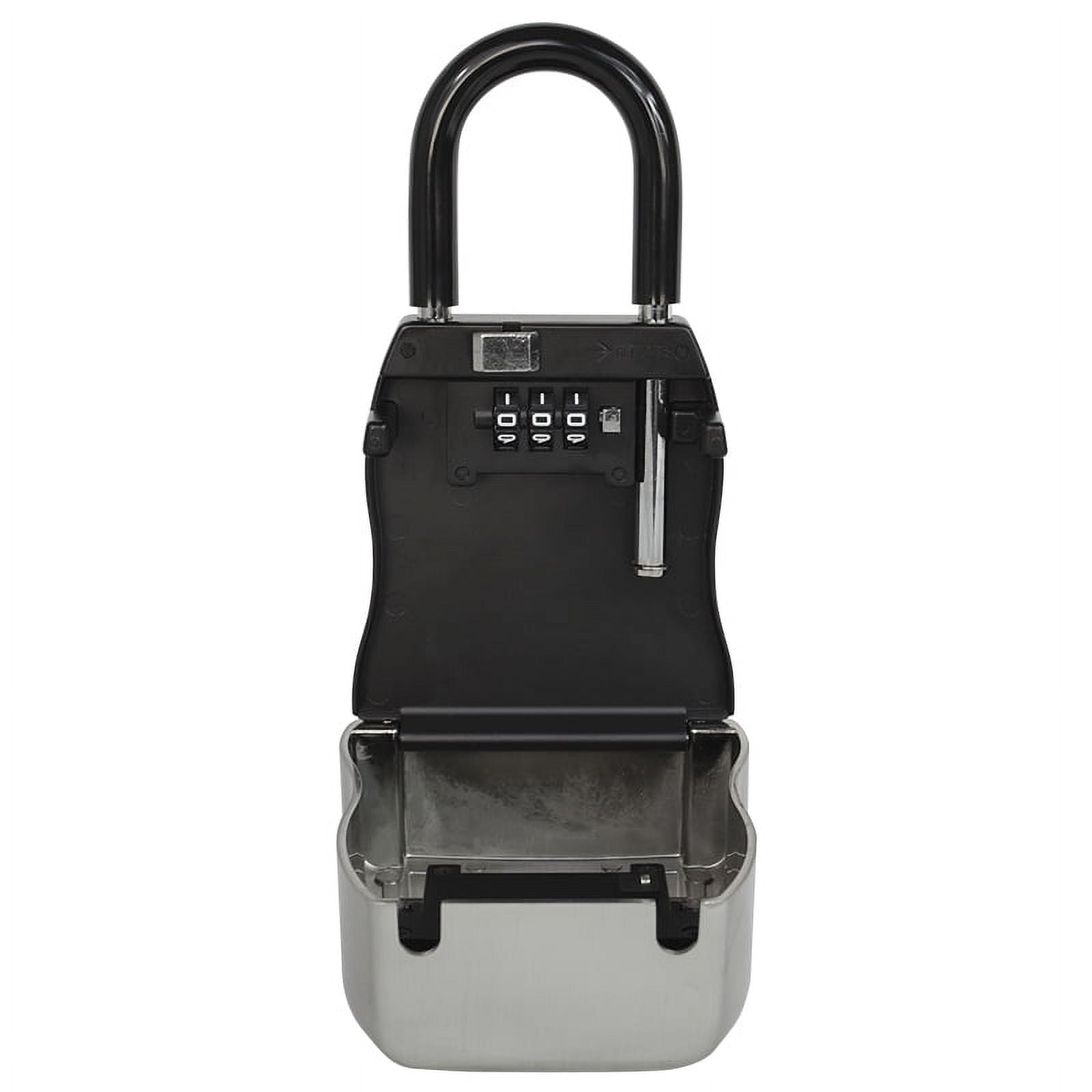 Vault Locks 5500 Key Lock Box with 4-Digit Combination and Hardened Steel Shackle (Silver, 6.2 cu in) lsans