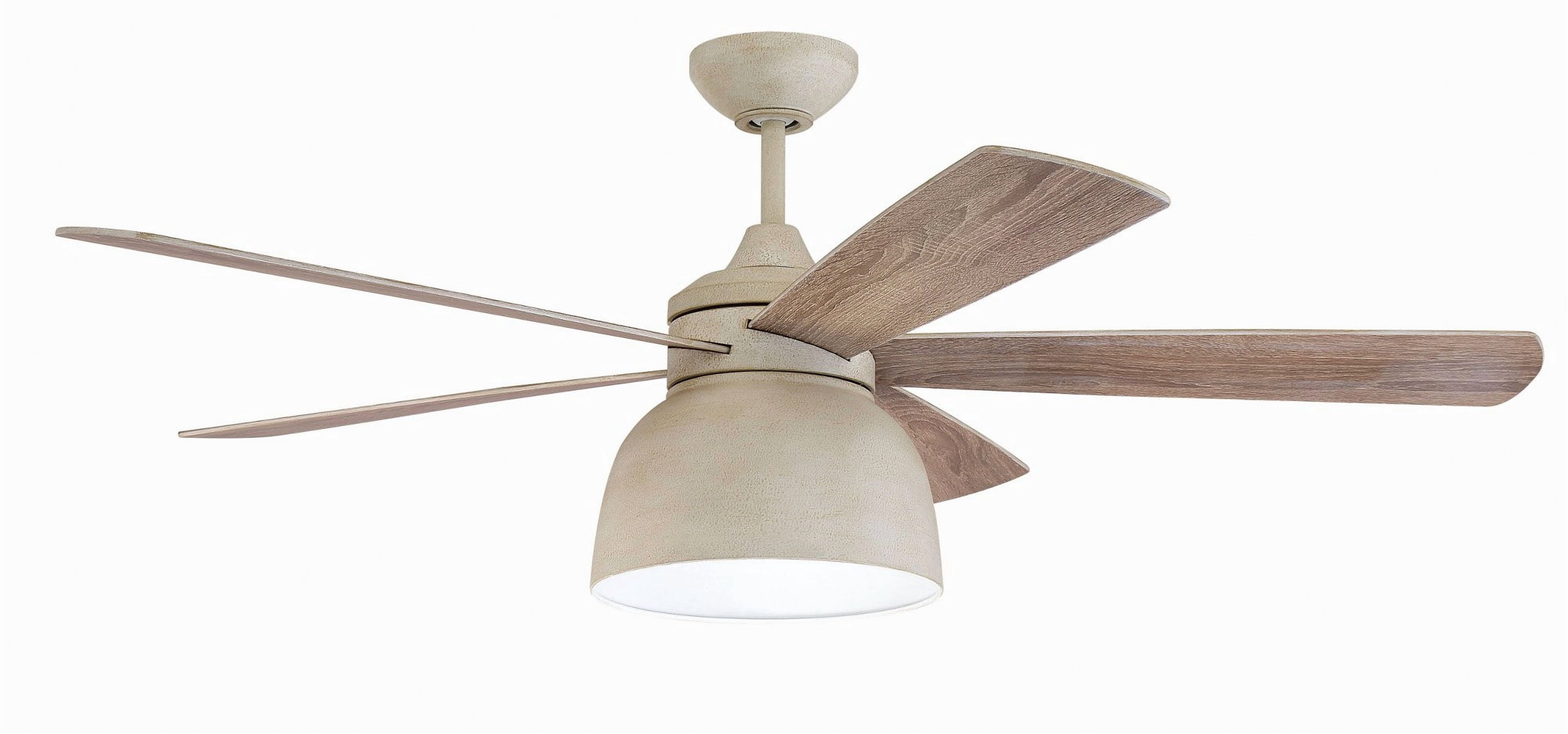 Craftmade Ventura Ceiling Fan with Integrated LED Light (Cottage White, 52 in) 9rkah