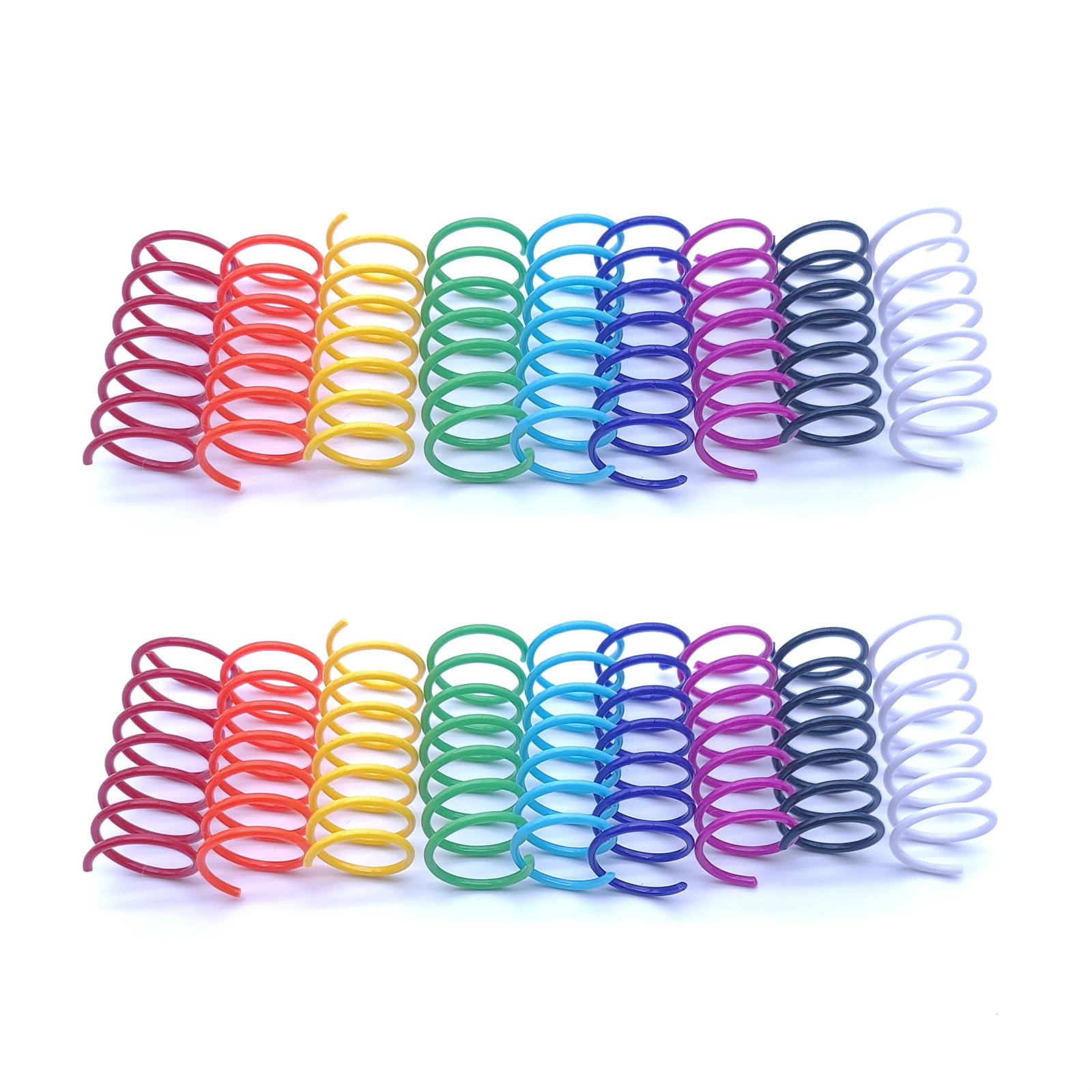 JoyArrive Interactive Cat Spring Toys for Indoor Kittens, Durable Plastic Coil Hunting Toys for Swatting and Biting (Multi-Color, 18 Pack) wmdro