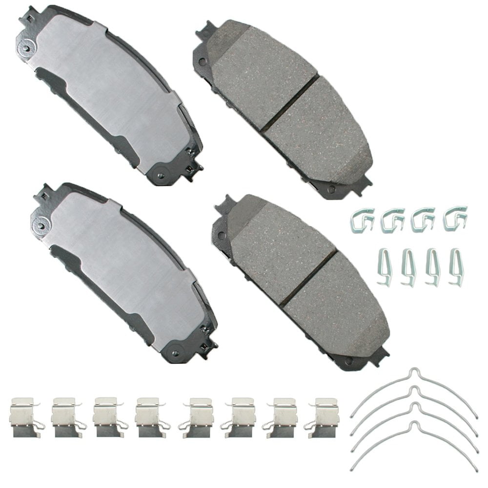 Akebono ProACT ACT1843 Ultra-Premium Ceramic Disc Brake Pads (Set of 4, Compatible with 2014-2022 Jeep Cherokee) vdf2q
