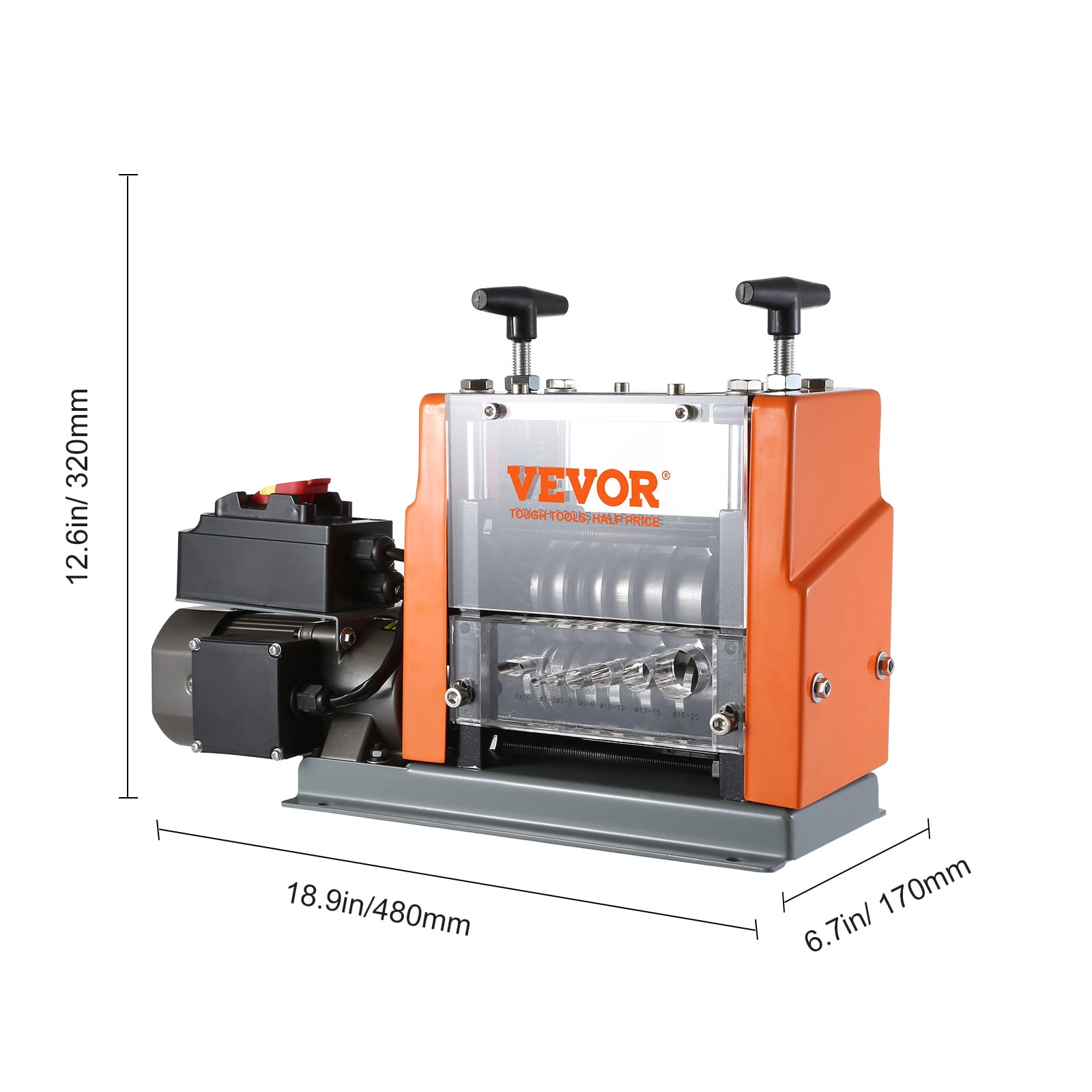 VEVOR Electric Wire Stripping Machine, Motorized Copper Cable Stripper with 7 Channels for Recycling (0.06 in - 0.98 in) ezse4 - Image 8