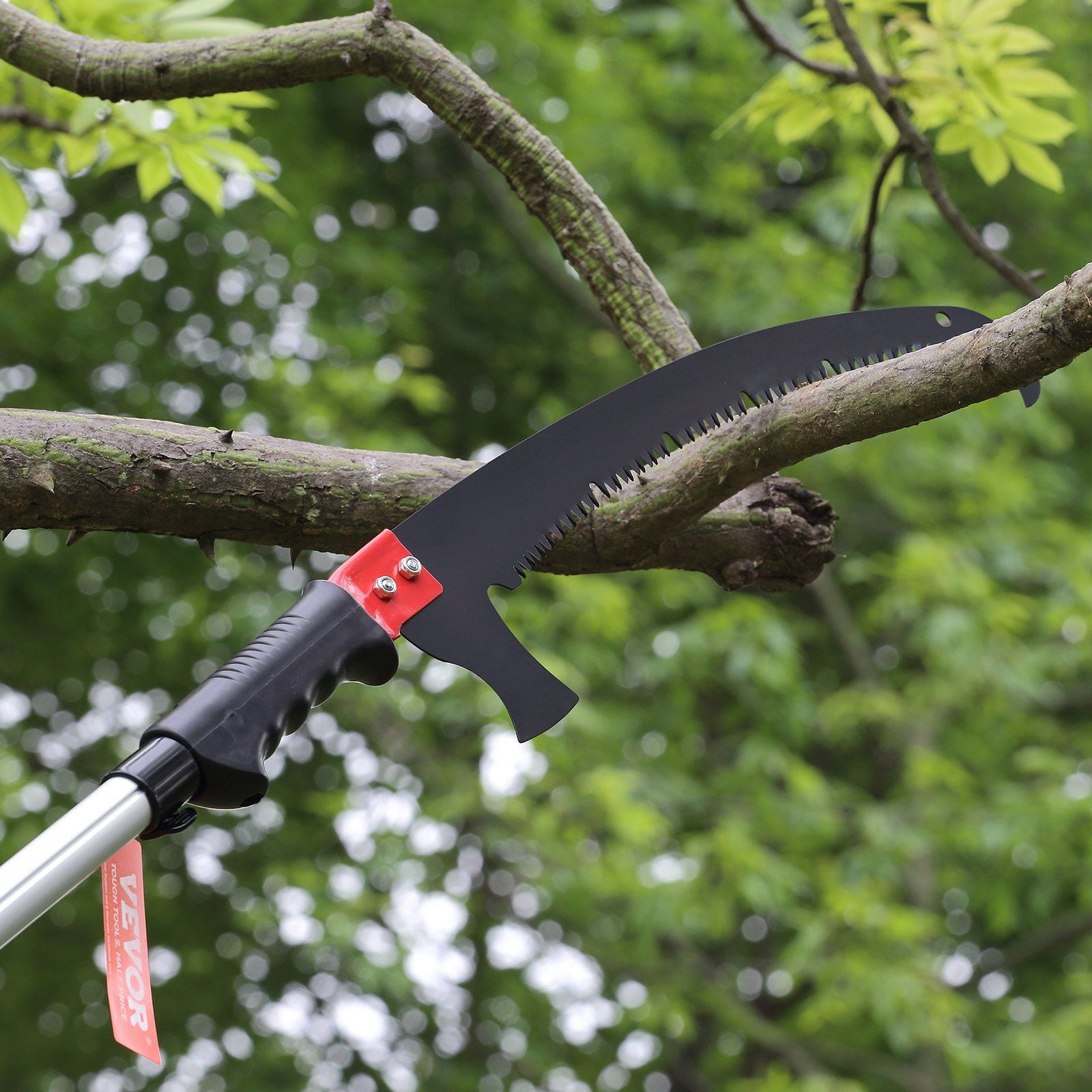 Generic Manual Pole Saw Extendable Tree Pruner with Sharp Carbon Steel Blade and Lightweight Aluminum Handle (20 ft) gv63h