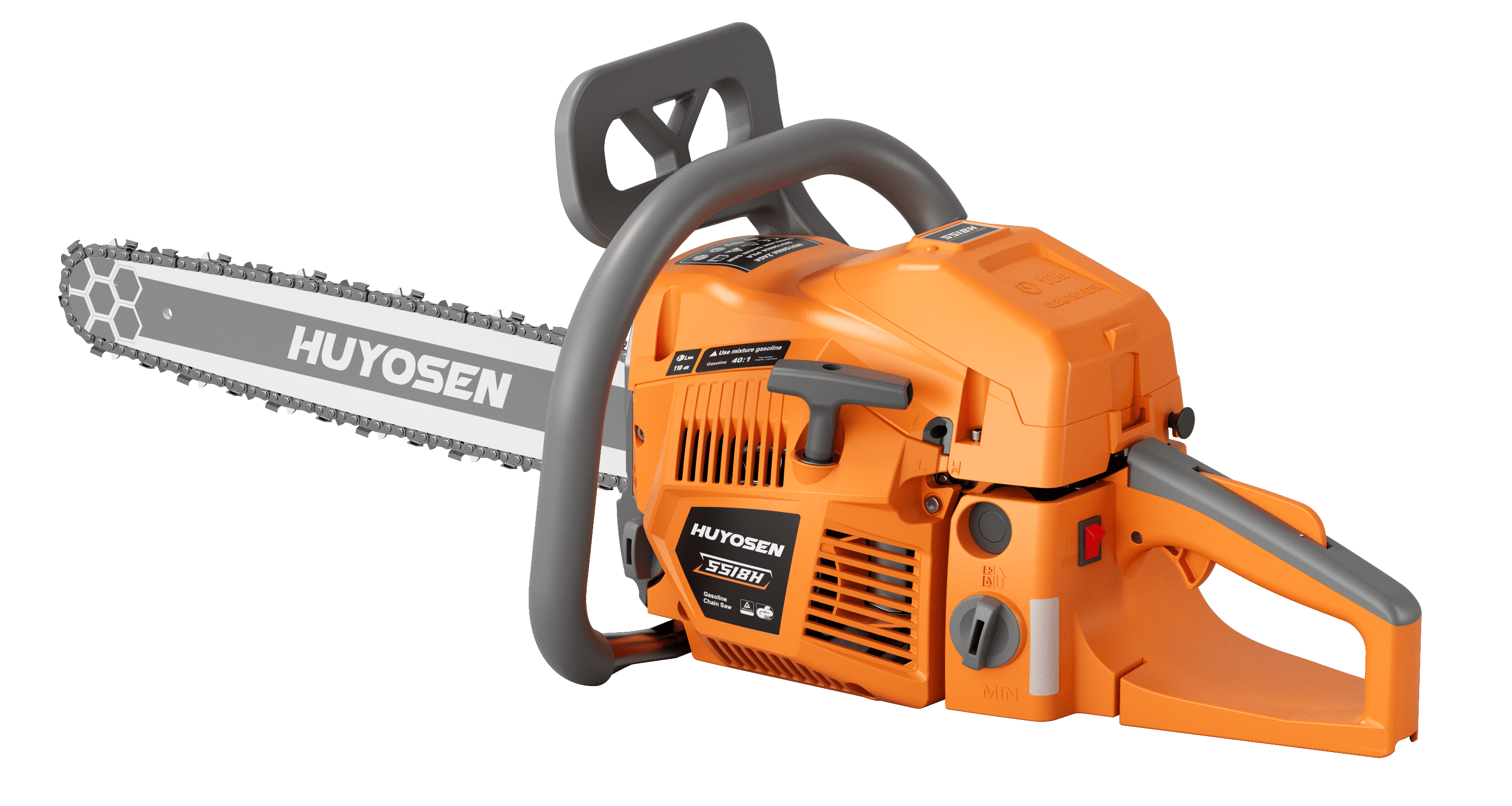Vetoper 2-Stroke Gas Chainsaw Professional Wood Cutting Tool (Yellow, 20 in) ukoeg