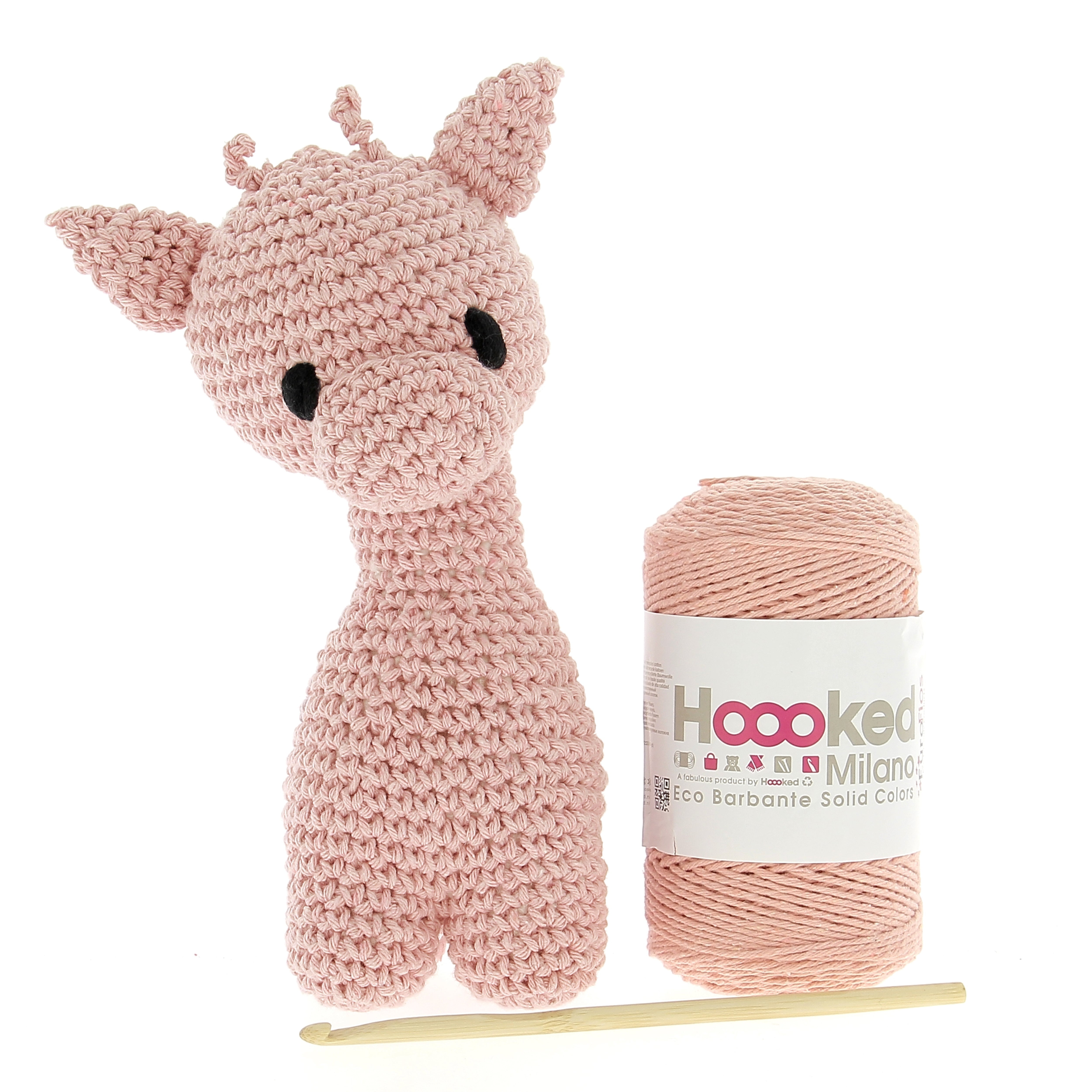 Hoooked DIY Crochet Kit Giraffe Ziggy Eco-Friendly Craft Set (Apricot, 1 Kit) 37qjp