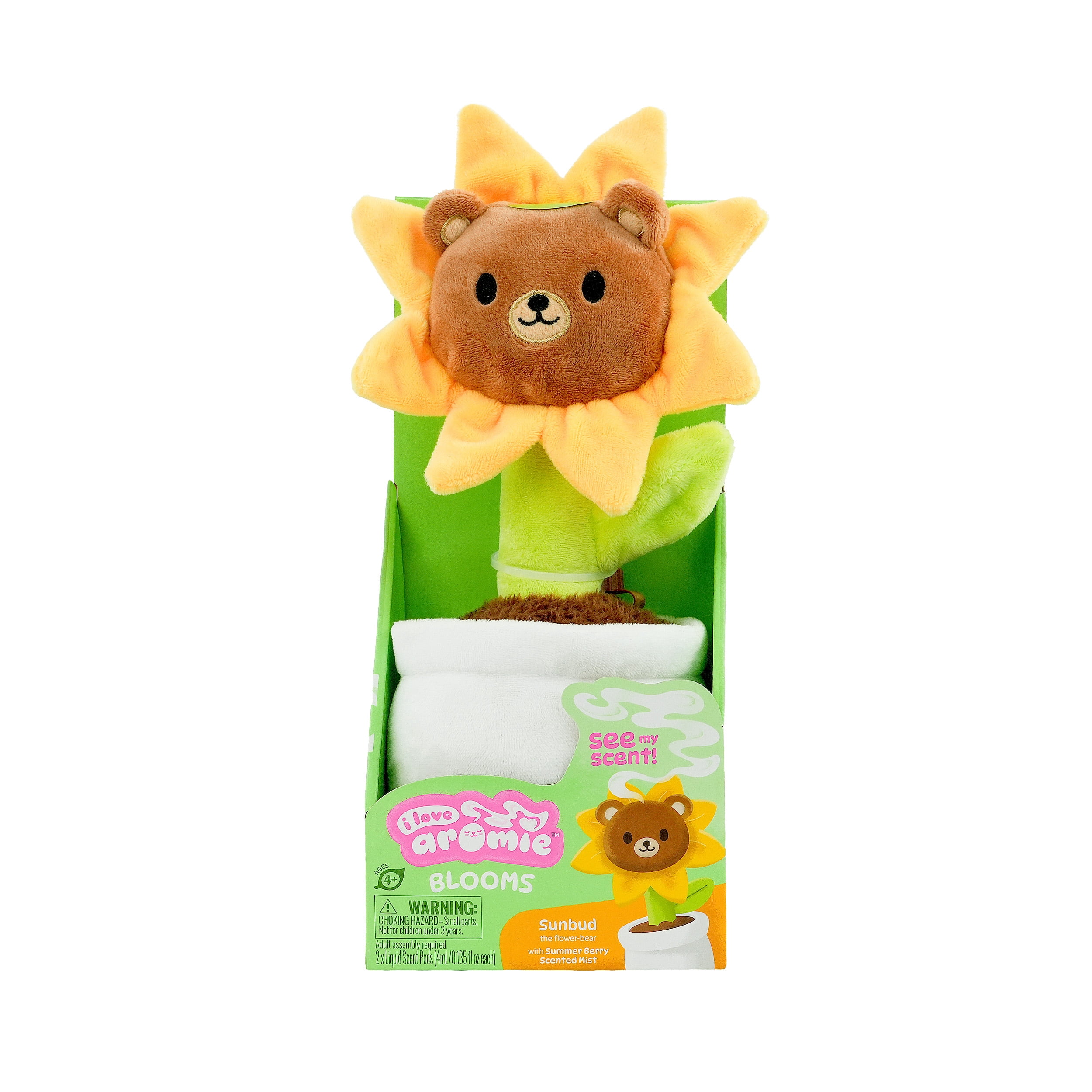 ToyMonster i love aromie Sunbud Summer Berry Scented Flower Plush Toy with Visible Magic Mist (4.5 in W x 10.6 in H x 3.9 in D) sojtu