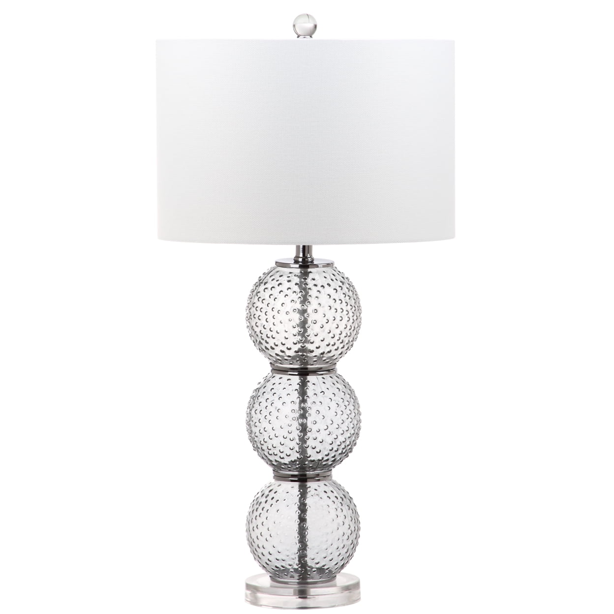 Safavieh Port Robert Glass Table Lamp Set (Smoke, 28.5 in. H, Set of 2) 5s3hy