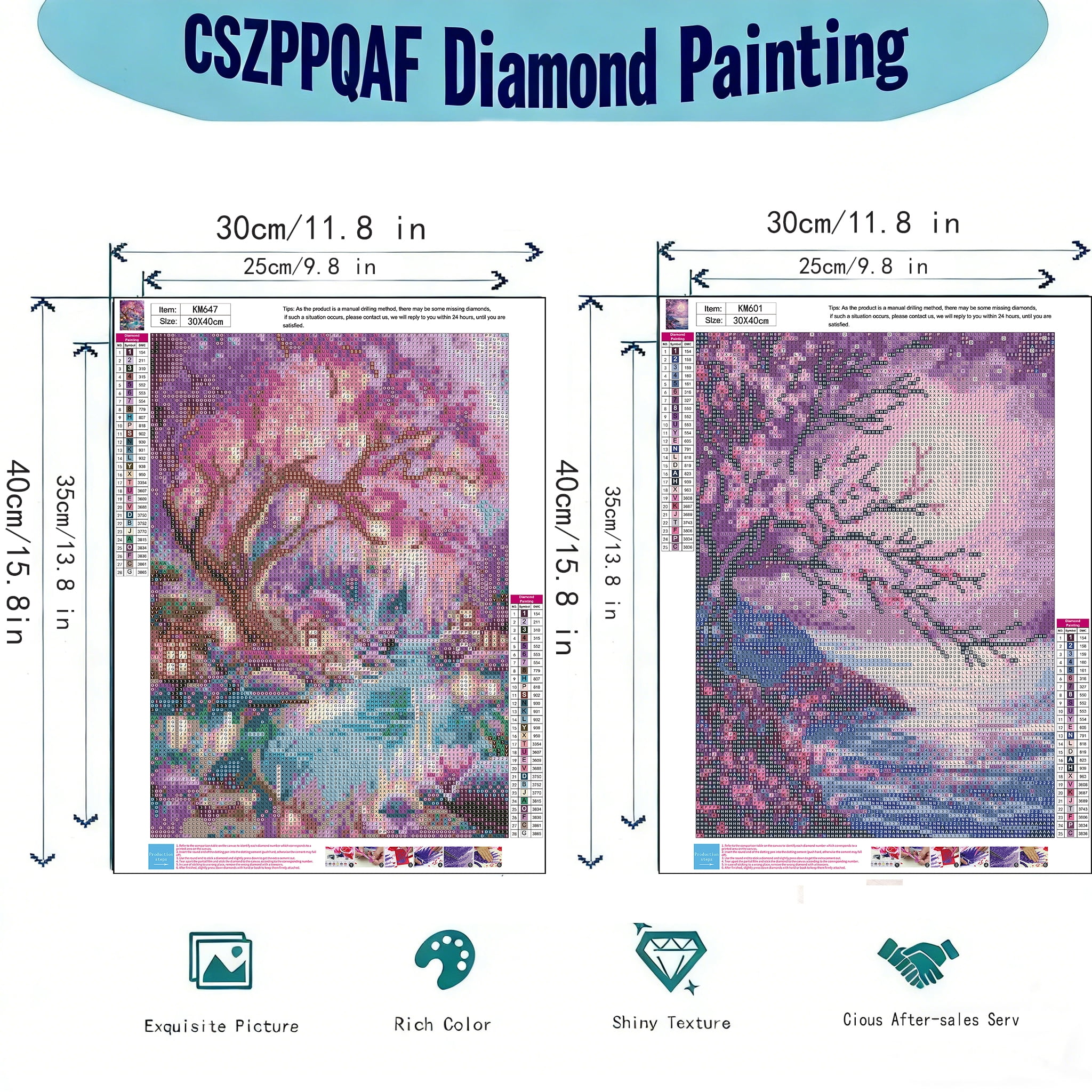 CSZPPQAF Tree Diamond Painting Kits for Adults (Full Round Drill, 2-Pack) 3uqit