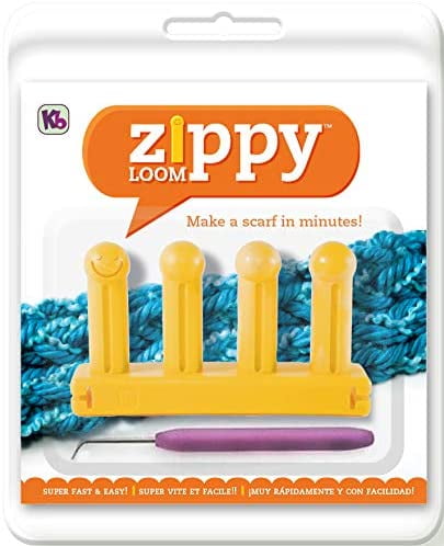 Authentic Knitting Board Zippy Loom, Jumbo Peg Knitting Tool for Super Bulky Yarn (1 Piece) dn4h5