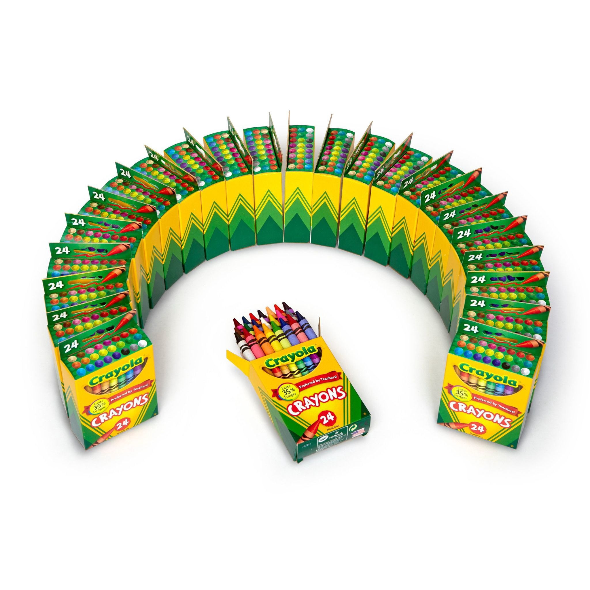 Crayola Crayon Bulk Set, Classroom Art Supplies for Students, Assorted Colors (24 Packs, 576 Count) m1oeo