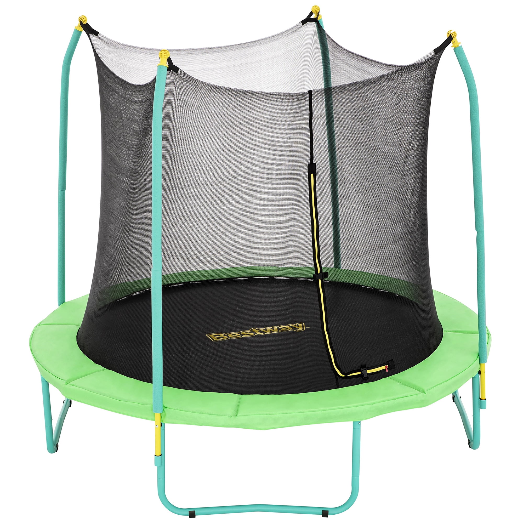 Bestway Xtreme Air Trampoline with Enclosure Net and Padded Poles (Green, 8 ft) ku3mj