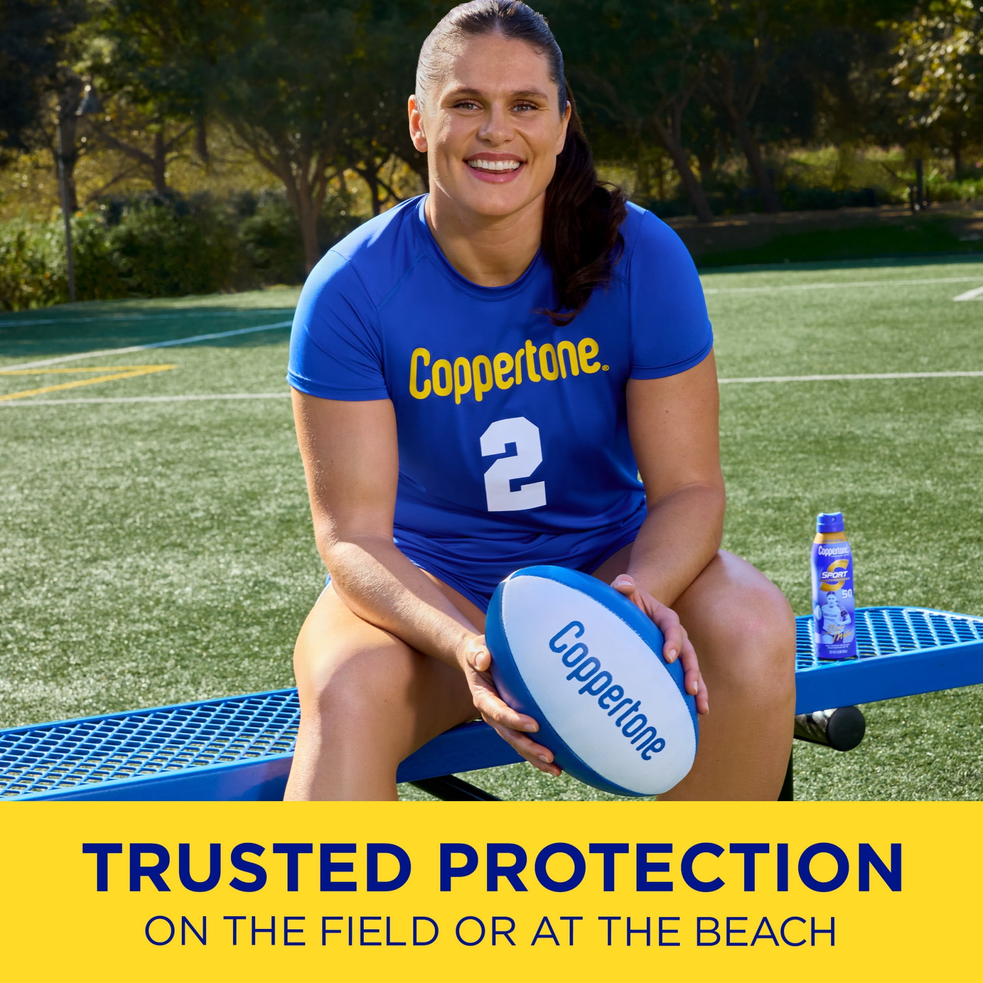 Coppertone Sport Sunscreen Spray SPF 50 Broad Spectrum UVA/UVB Protection (Ilona Maher Limited Edition, 5.5 oz) 8f7w0