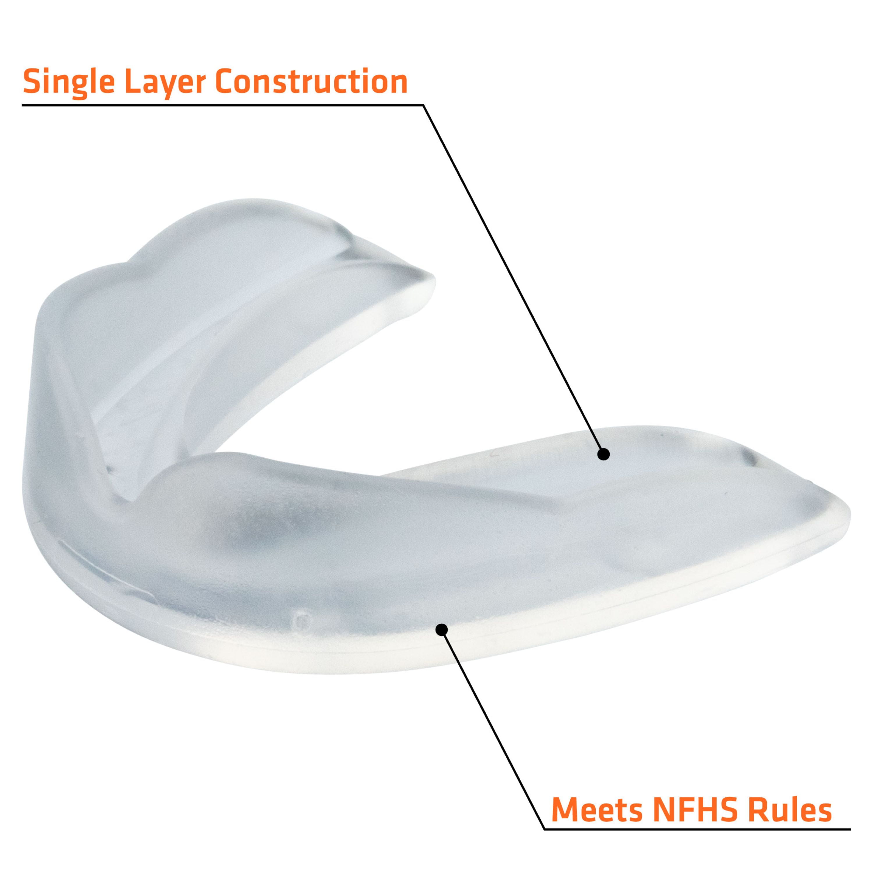Shock Doctor EZ Sport Multi-Sport Mouthguard, Impact-Resistant Protective Gear (Clear, Adult) 932fo