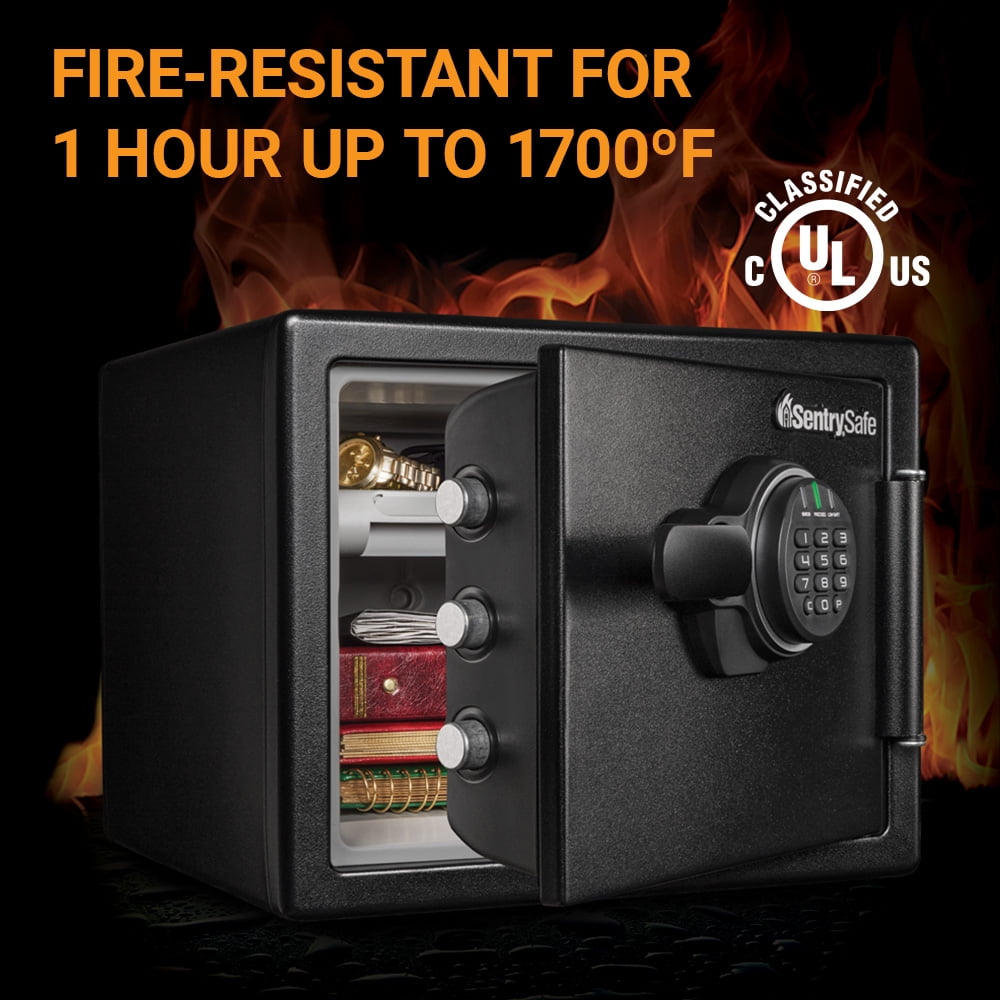 SentrySafe SFW082ET Fire-Resistant and Waterproof Digital Security Safe (Black, 0.82 cu. ft.) azkhp