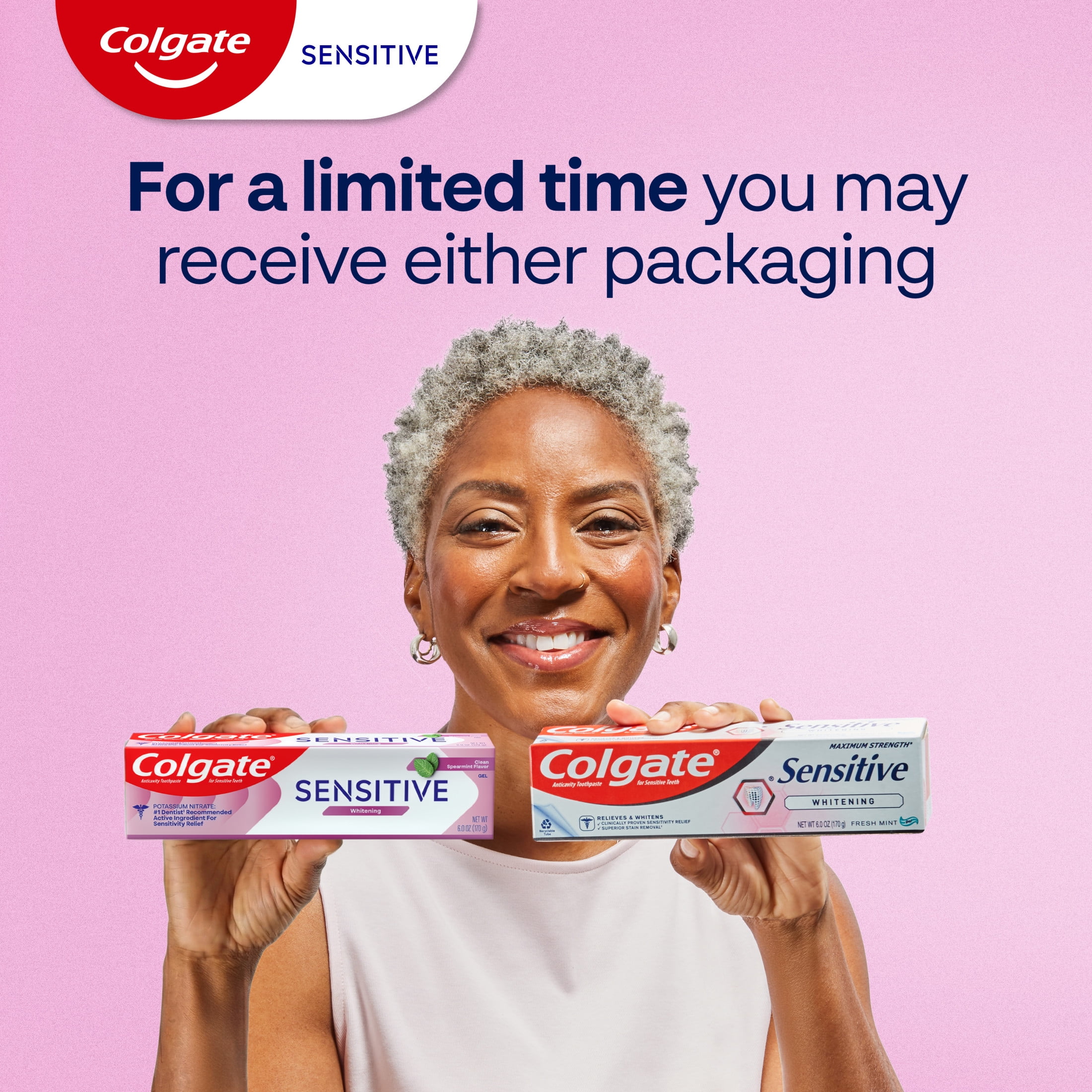 Colgate Sensitive Whitening Toothpaste Gel, Cavity Protection and Enamel Repair (Spearmint, 6 oz) ina72