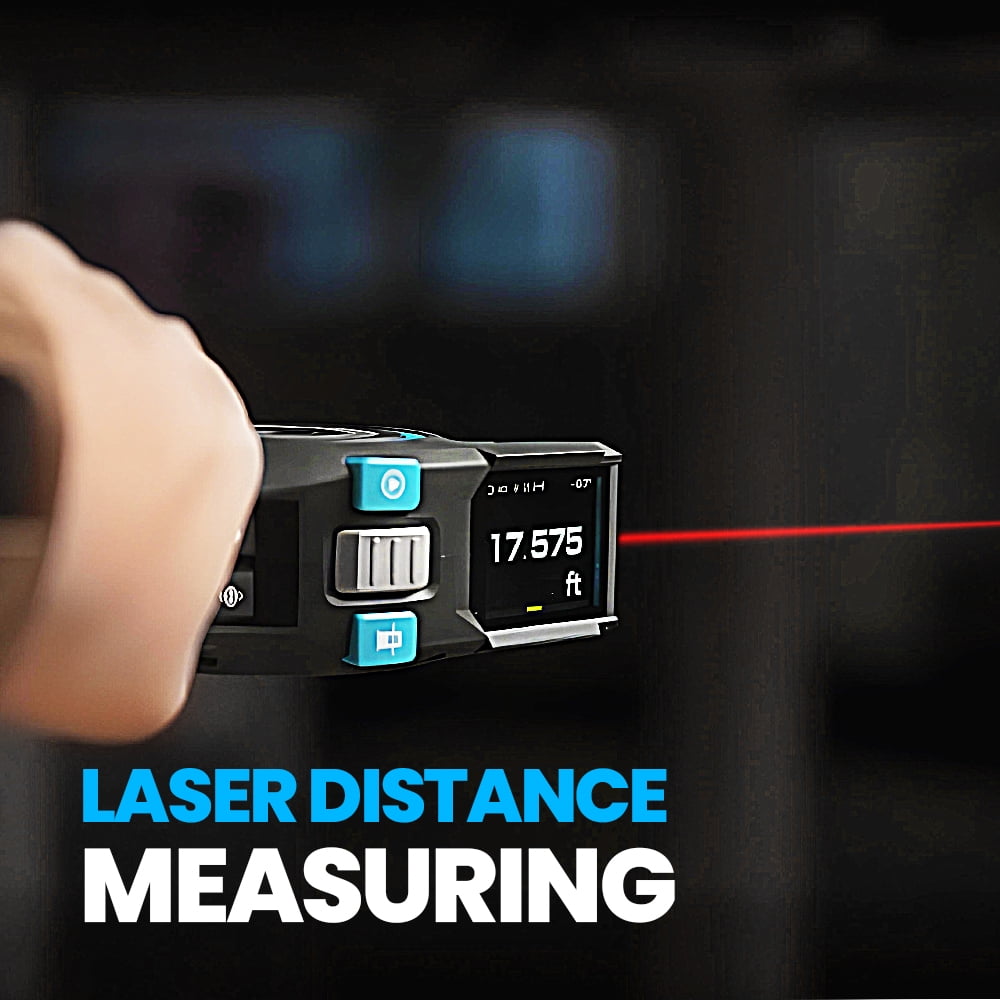 Mileseey DTX10 3-in-1 Digital Laser Tape Measure with Auto-Lock (Blue, 330 ft) ltyi6