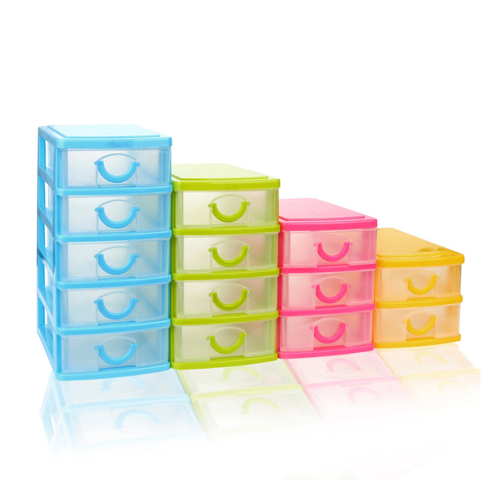 Apmemiss Desktop Drawer Organizer with 9 Clear Drawers (Clear, 5.1 in x 3.5 in x 5.9 in) 6bn42