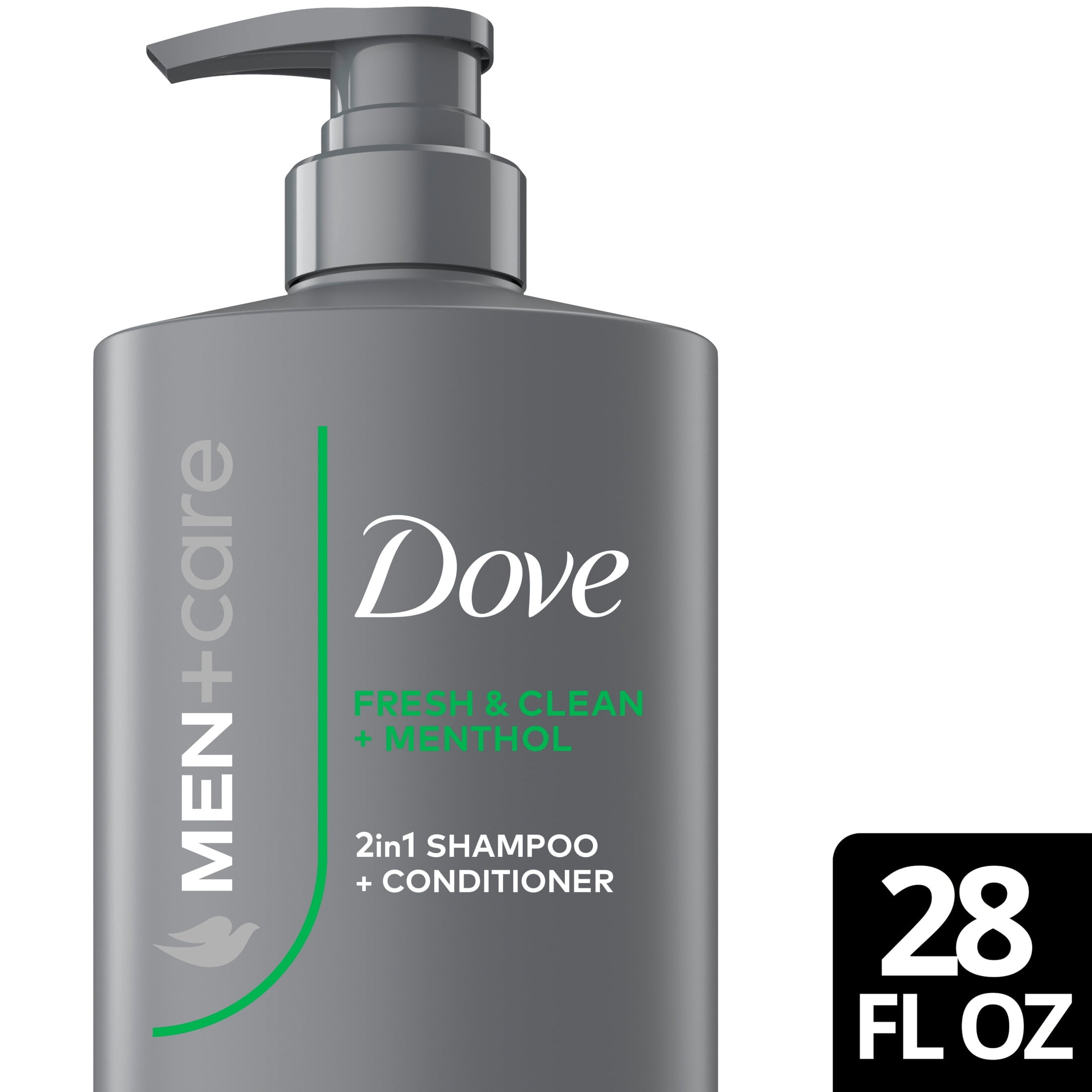 Dove Men+Care 2-in-1 Shampoo and Conditioner, Refreshing and Strengthening Formula for All Hair Types (Fresh + Clean, 28 fl oz) wavo5
