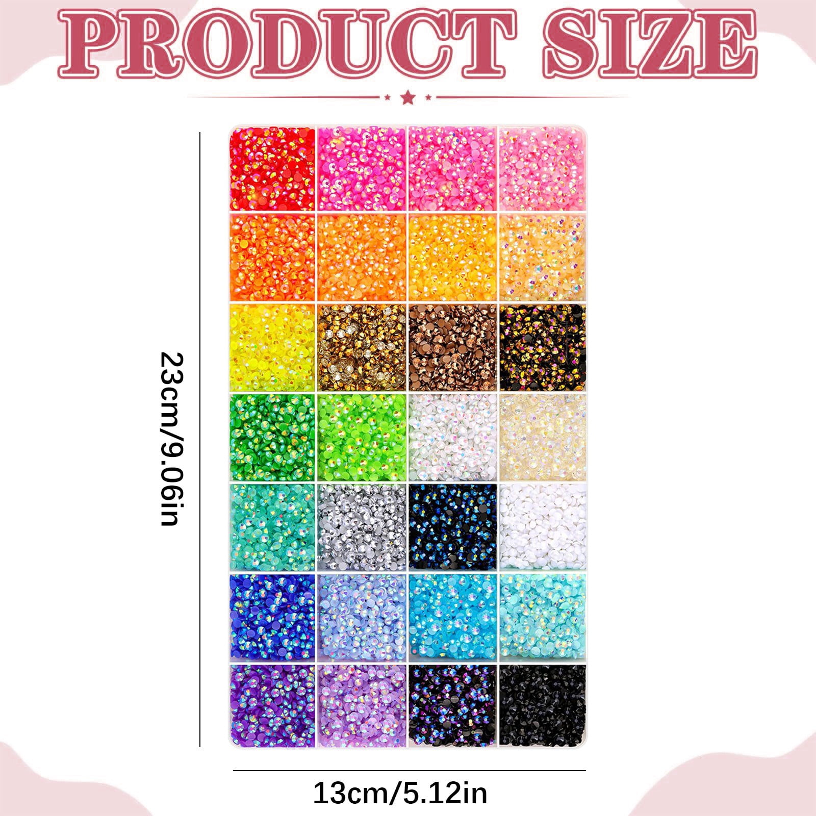 Juaoua 32000 Pcs Resin Flatback Rhinestone Kit for DIY Crafts and Jewelry Making (40 Colors, 3mm) l5pm6