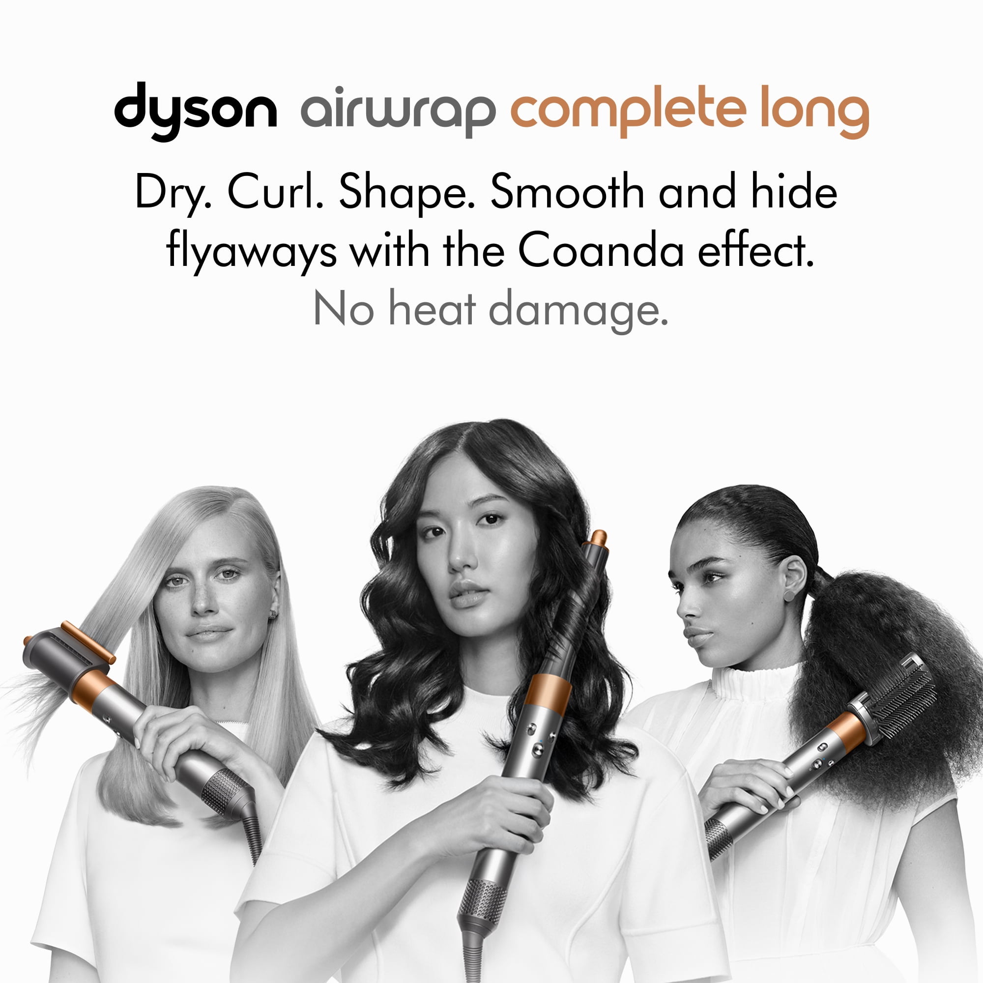 Dyson Airwrap Multi-Styler Complete Long Diffuse Hair Styling Tool (Nickel/Copper, Refurbished) jivlj