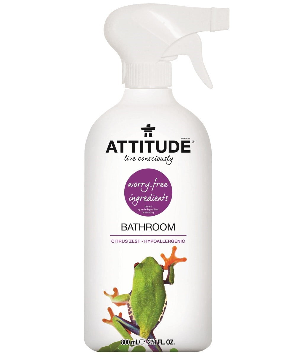 ATTITUDE Live Consciously Bathroom Cleaner Spray, Citrus Zest (27 fl oz) qa1aq