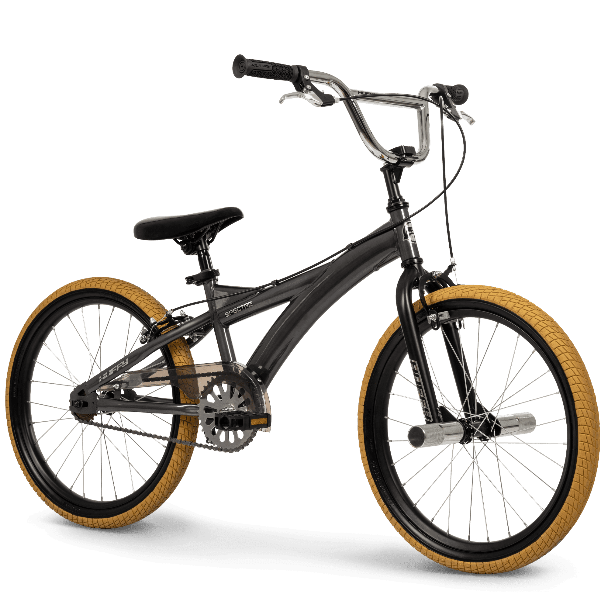 Huffy Spectre BMX Freestyle Bike for Kids and Teens (Smoke Chrome, 20 in) y7qe0