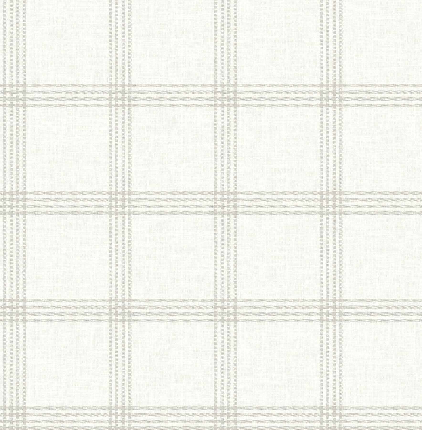Chesapeake Twain Plaid Wallpaper (Light Grey, 20.5 in x 33 ft) 5u5af
